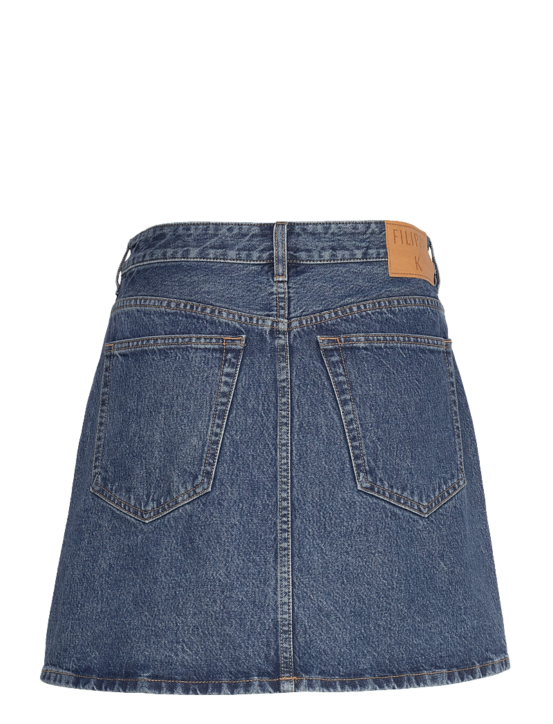 Filippa K - Patch Pocket Mini Skirt - teksaseelikud - washed mid - 1