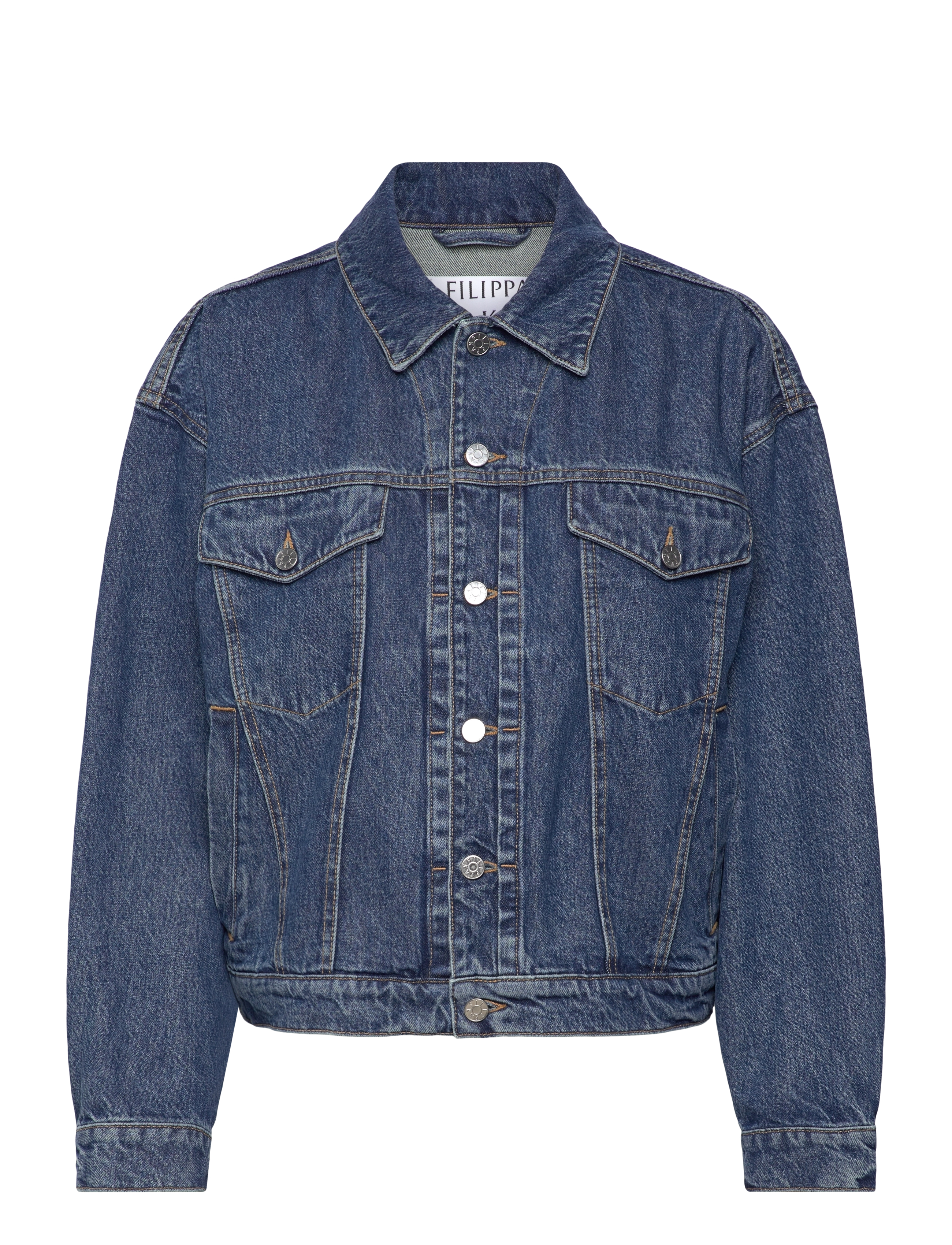 Filippa K Relaxed Jean Jacket - Transitional Layering - WASHED MID / blue
