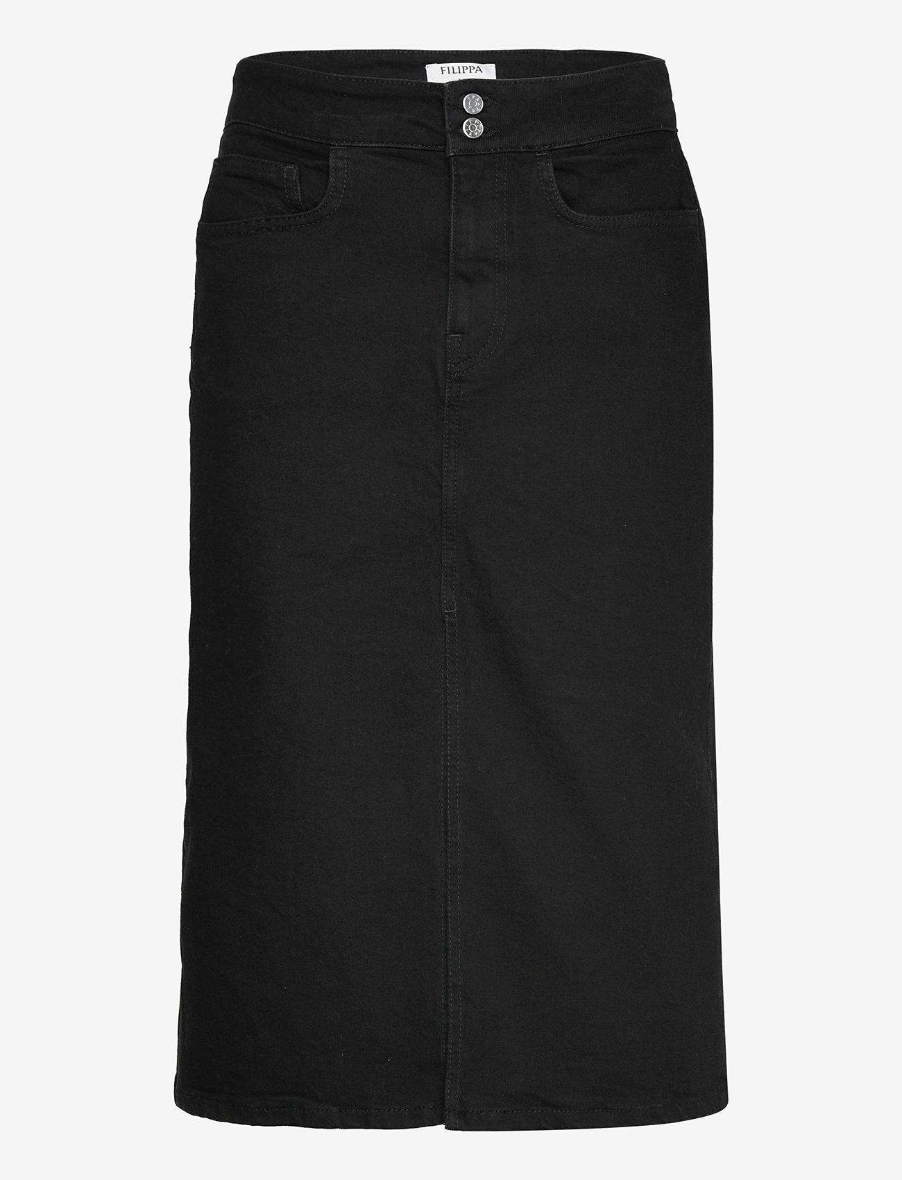 Filippa K - Trucker Jean Skirt - midi röcke - black wash - 0