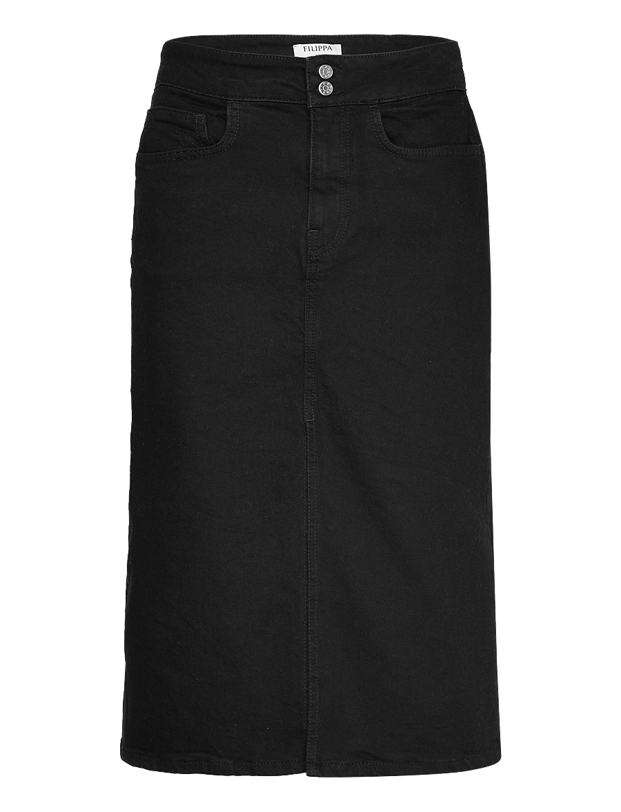 Filippa K - Trucker Jean Skirt - midi skirts - black wash - 0
