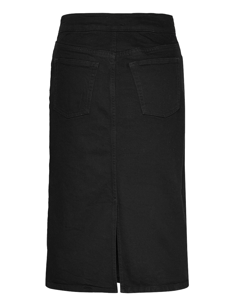 Filippa K - Trucker Jean Skirt - midi skirts - black wash - 1