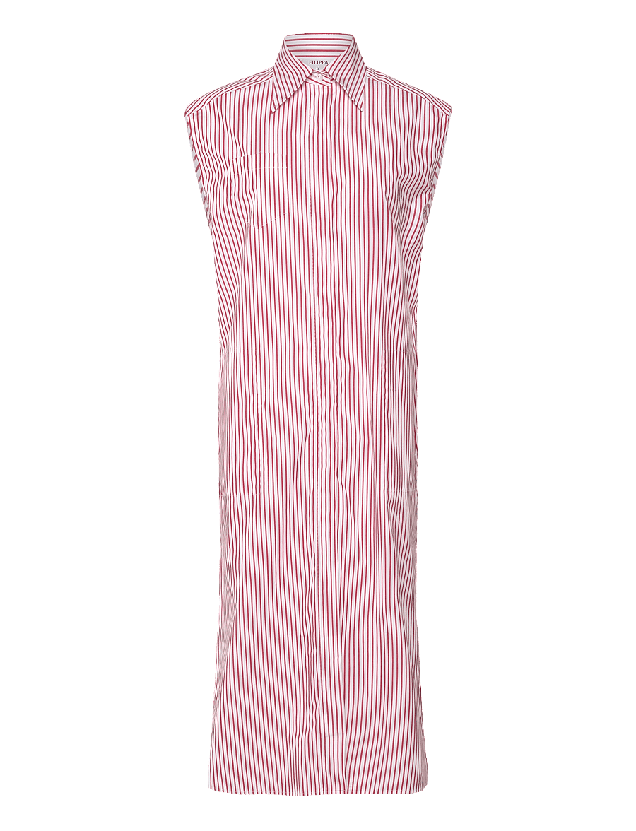 Filippa K - Cotton Poplin Shirt Dress - midi kleitas - white/dark - 0