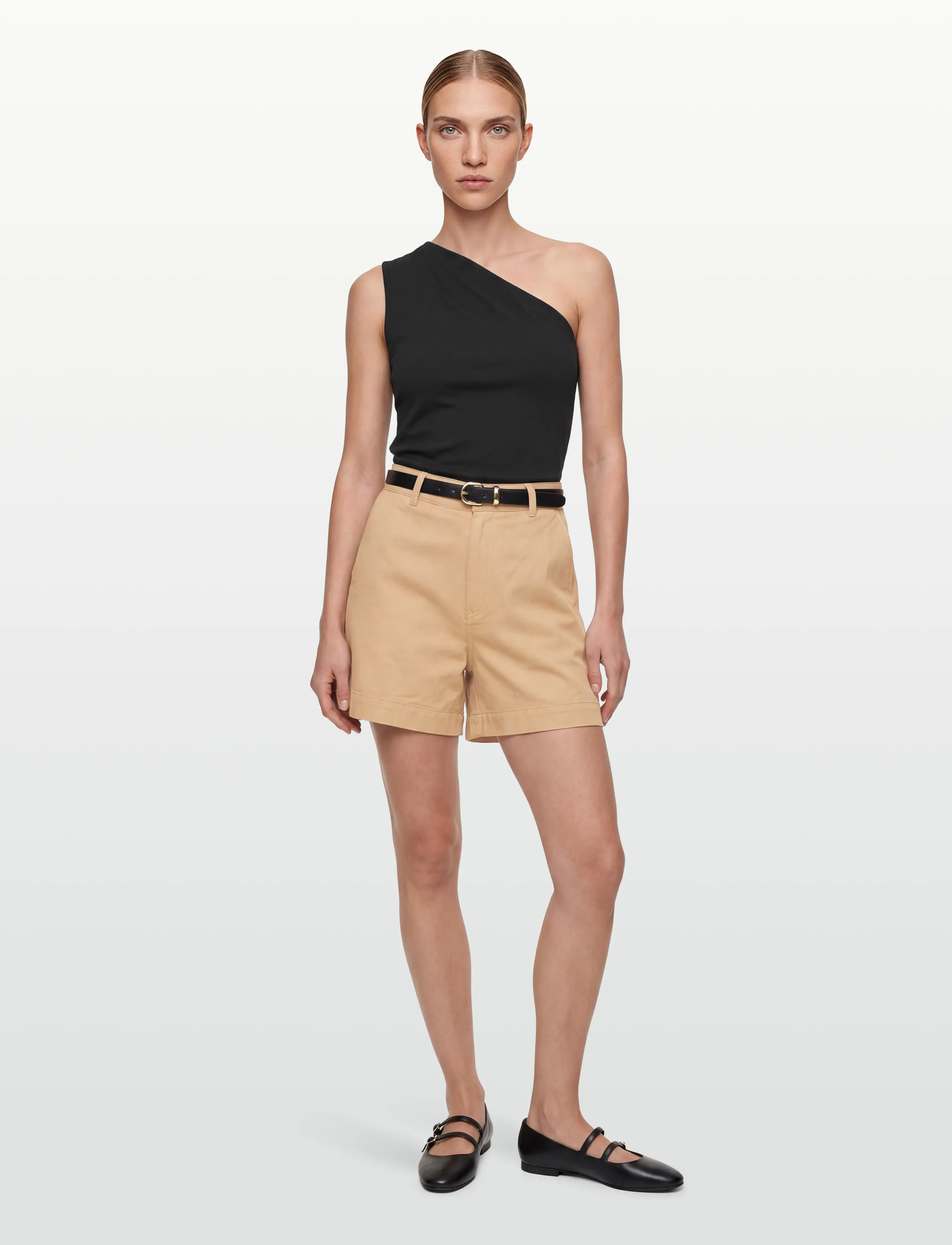Filippa K - Baggy Cotton Shorts - chino shorts - canvas bei - 0