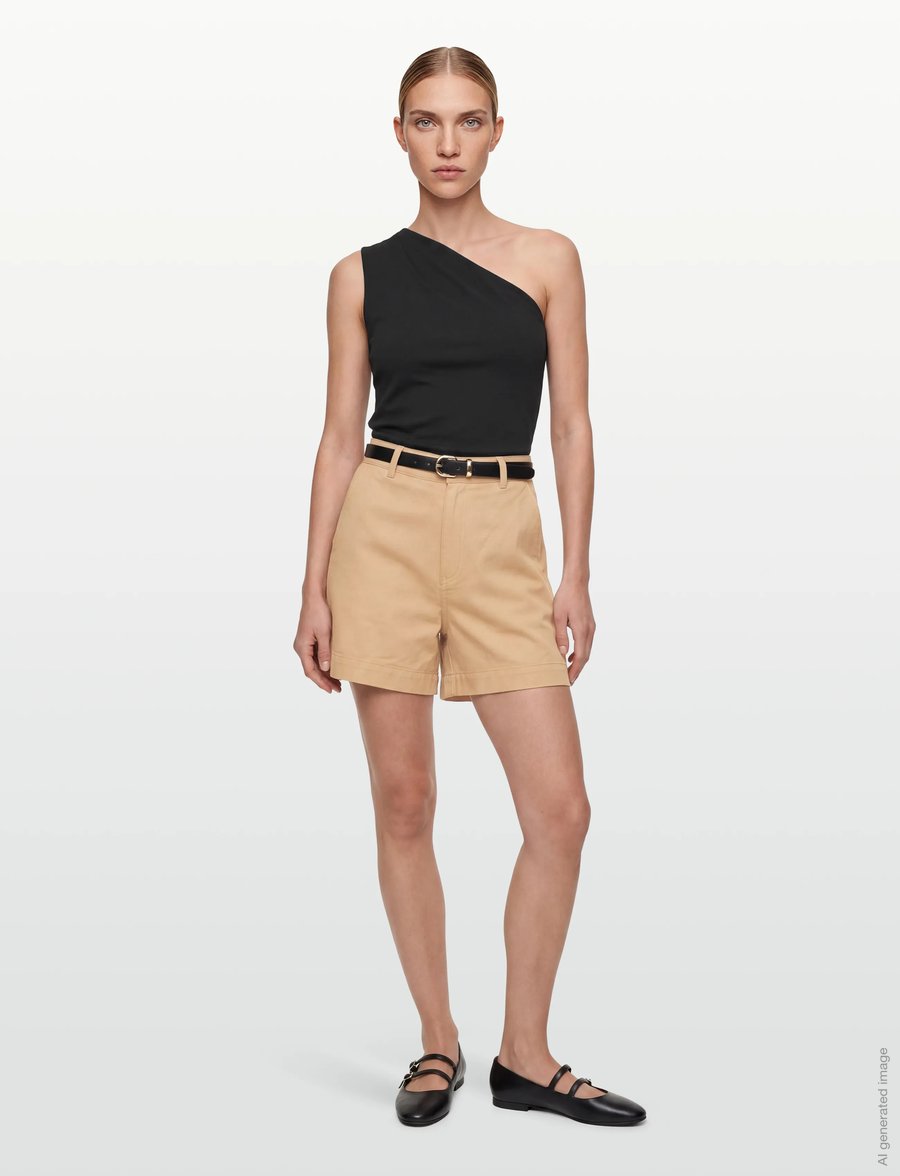Filippa K - Baggy Cotton Shorts - chino-shorts - canvas bei - 0