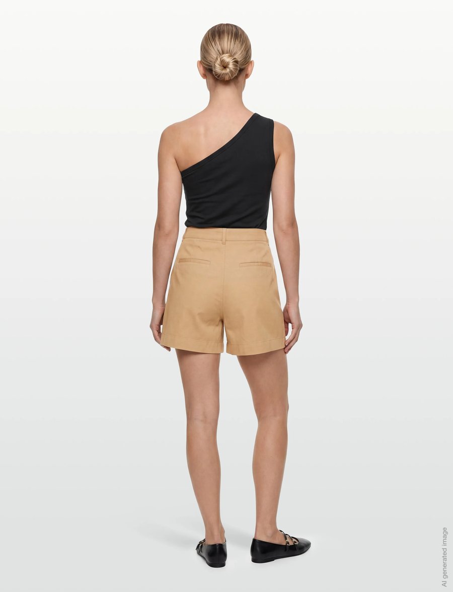 Filippa K - Baggy Cotton Shorts - chino-shorts - canvas bei - 4