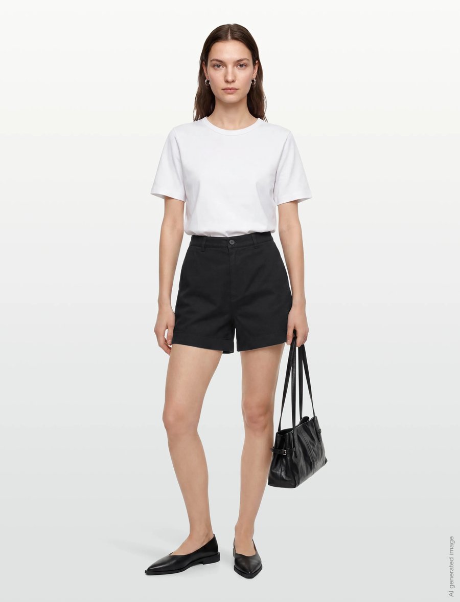 Filippa K - Baggy Cotton Shorts - chino-shorts - washed bla - 0
