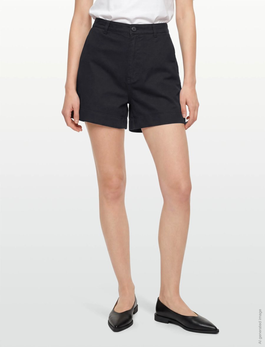 Filippa K - Baggy Cotton Shorts - chino-shorts - washed bla - 3