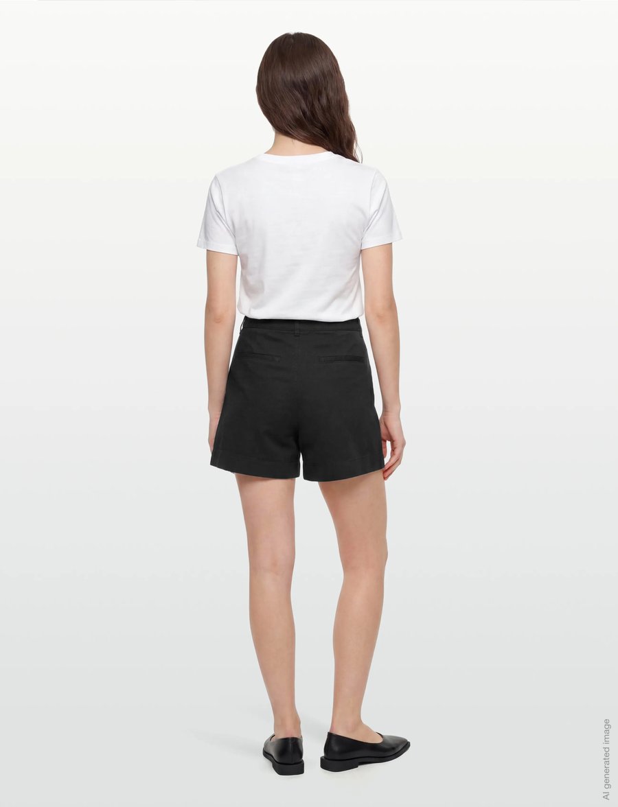 Filippa K - Baggy Cotton Shorts - chino-shorts - washed bla - 4