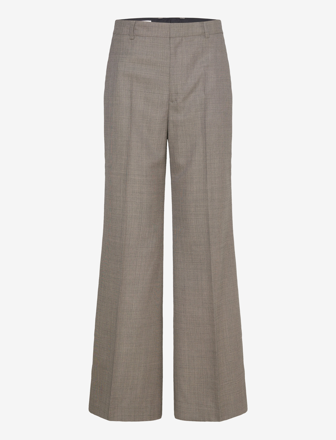 Filippa K - Wool Blend Flare Trousers - utsvängda byxor - taupe - 0