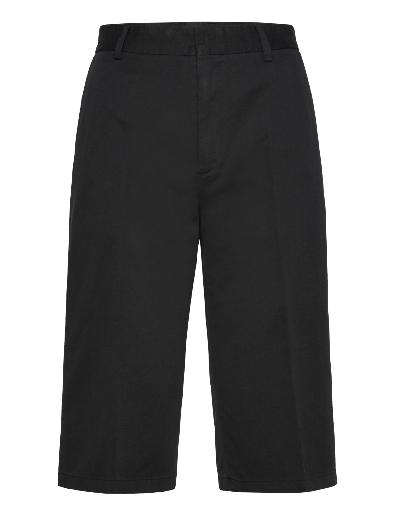 Filippa K Straight Cotton Linen Shorts - Filippa K - BLACK / black
