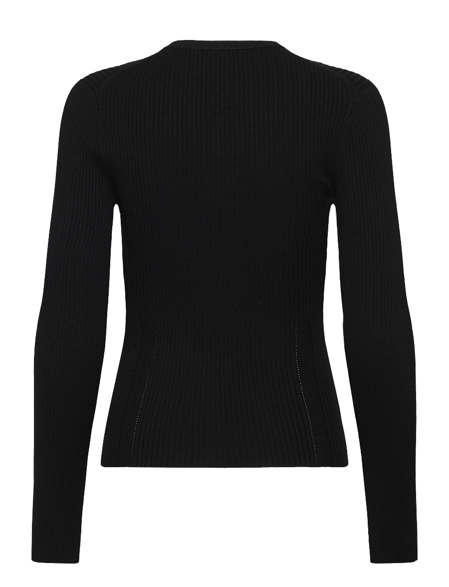 Filippa K - Ribbed Knit Henley - black - 1
