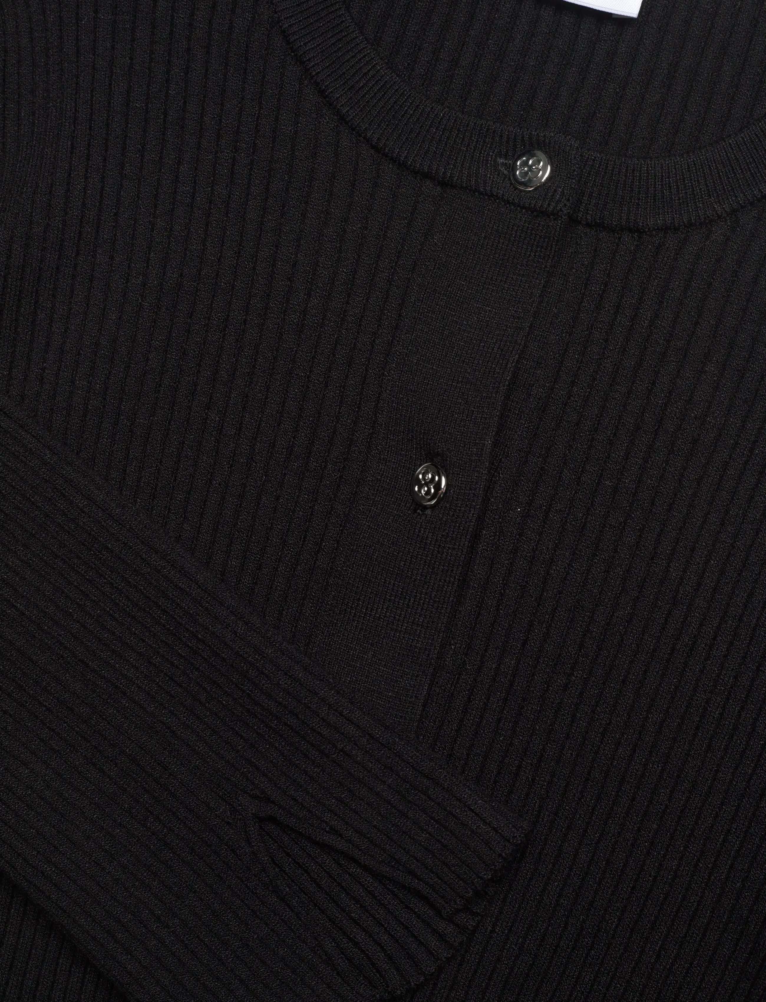 Filippa K - Ribbed Knit Henley - black - 2