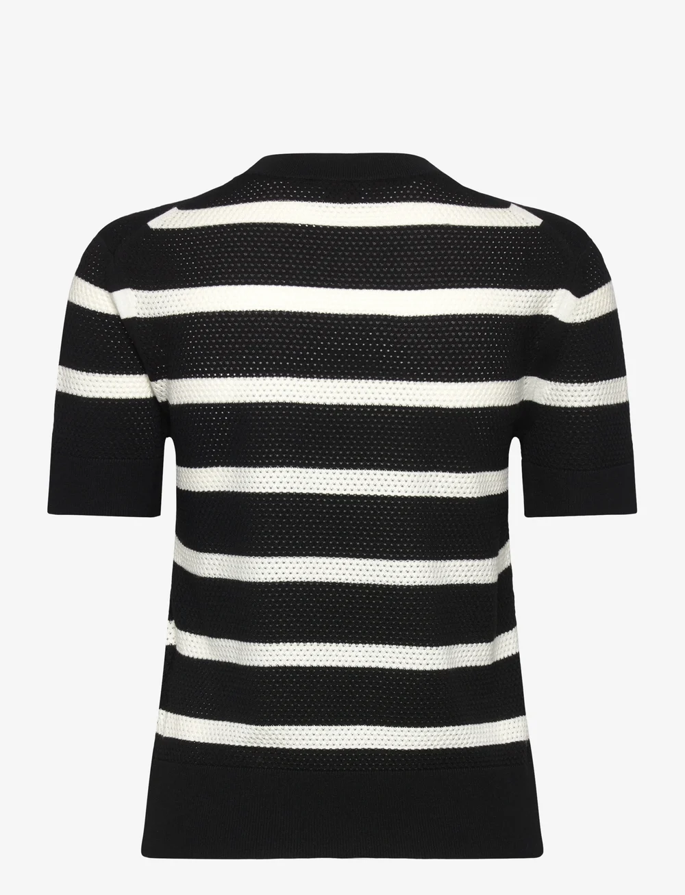 Filippa K - Striped Mesh Tee - t-shirts - black - 1