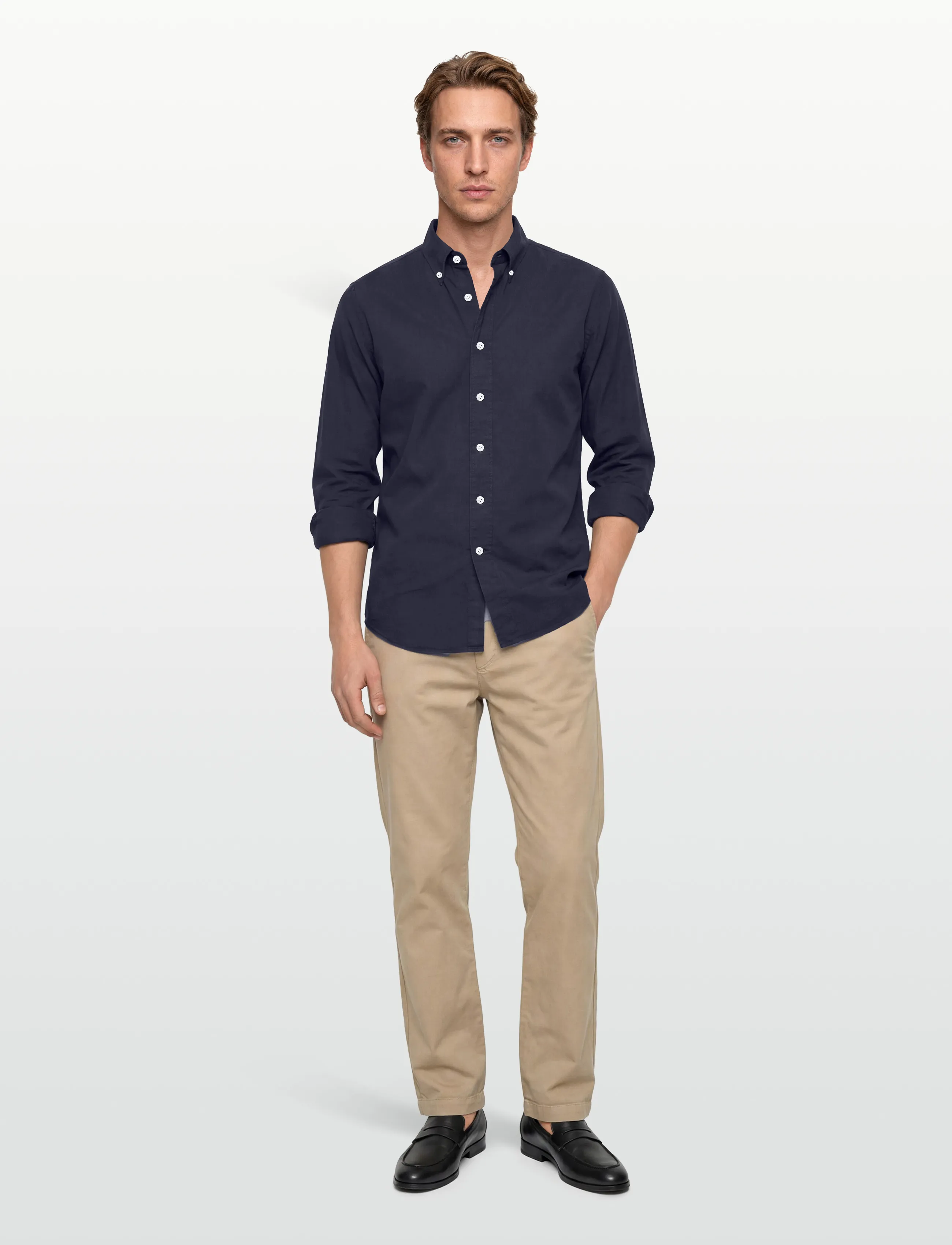 Filippa K Tailored Button Down Shirt - Shop by style - NAVY / navy