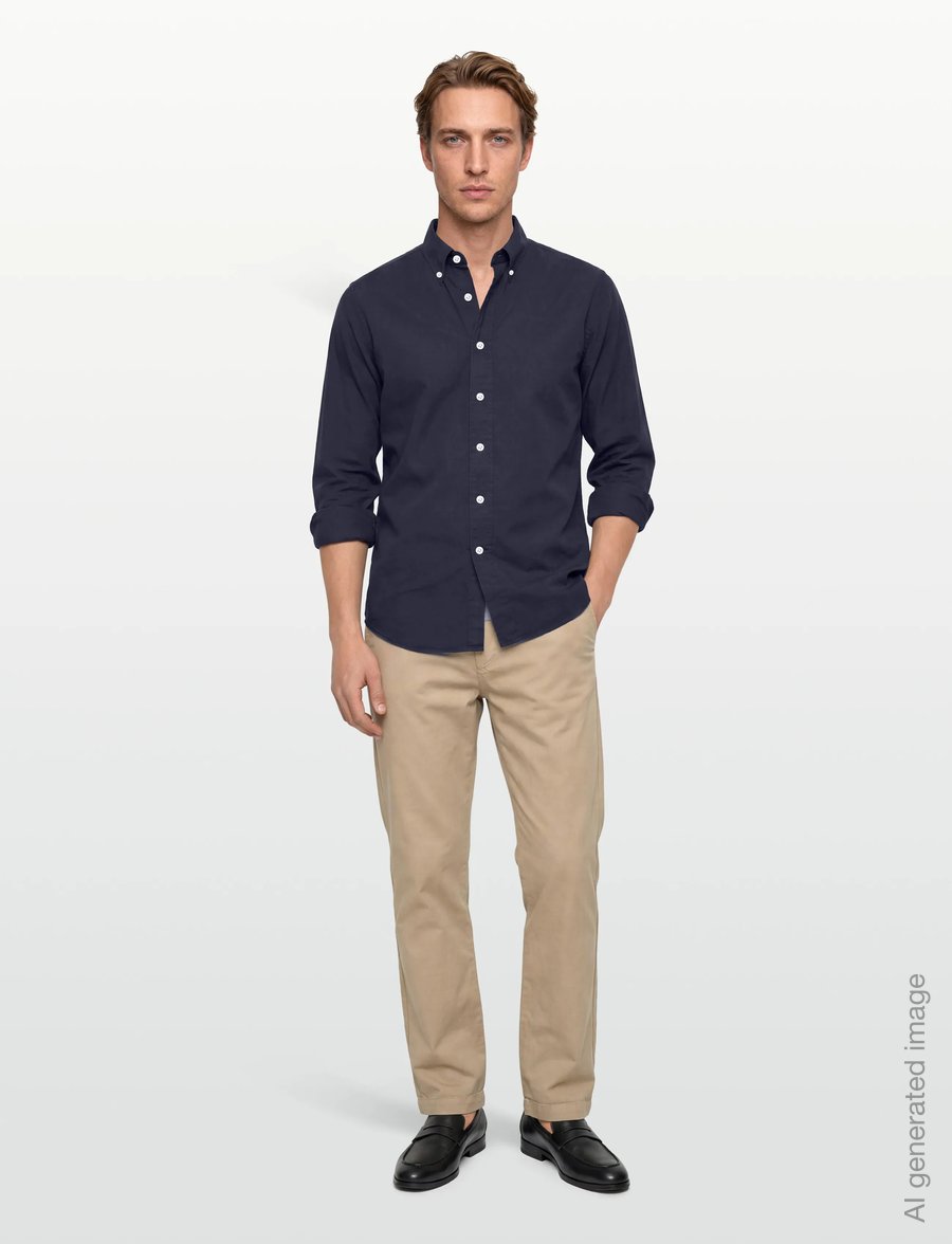 Filippa K - Tailored Button Down Shirt - basic skjortor - navy - 0