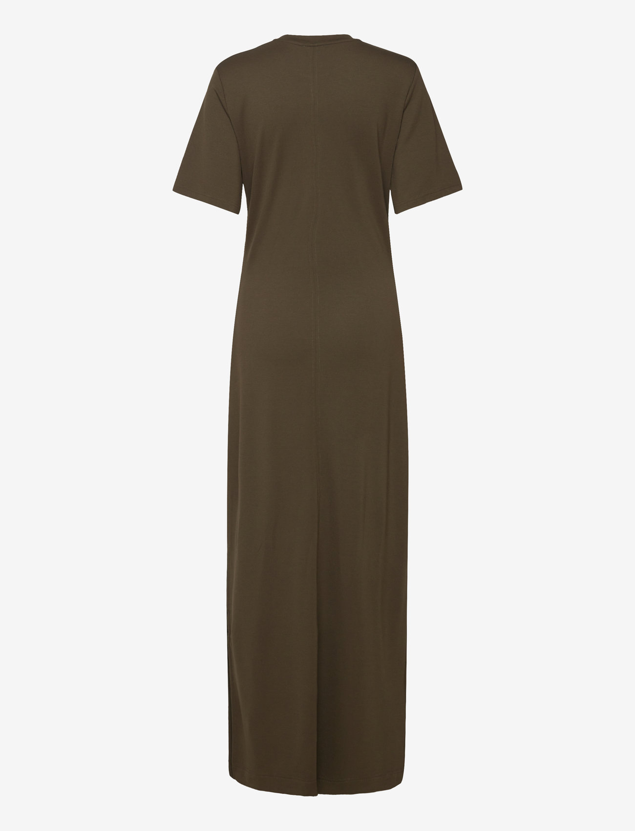 Filippa K - Long T-Shirt Dress - t-shirt dresses - dark khaki - 1