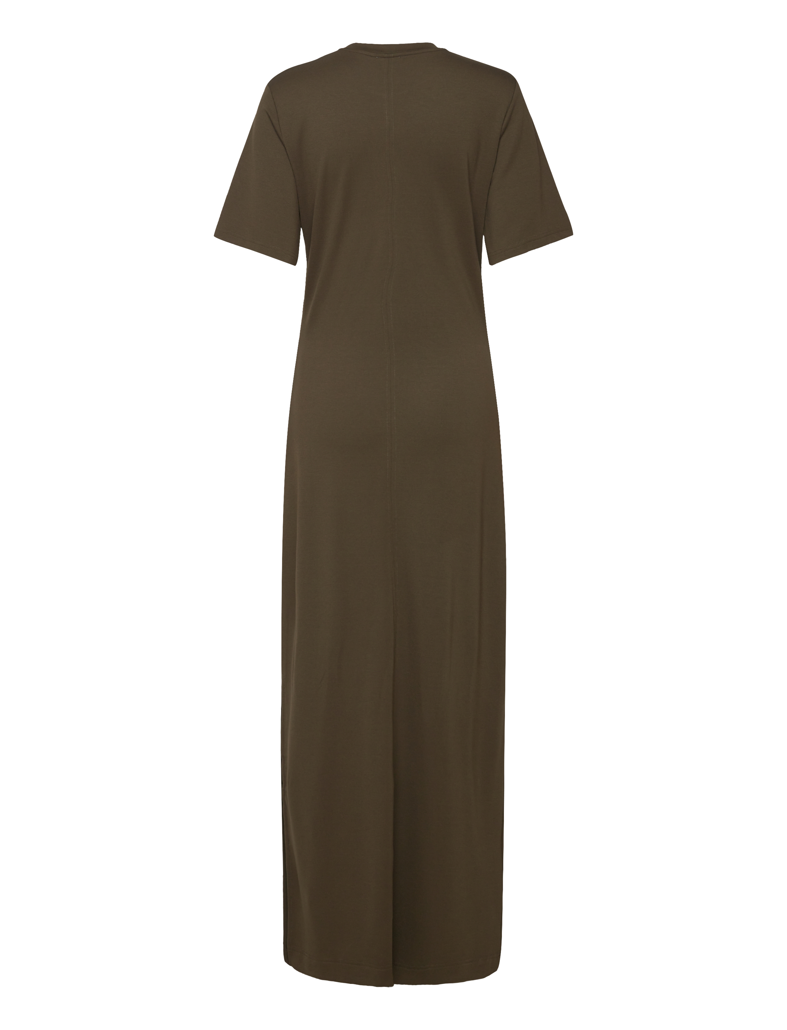 Filippa K - Long T-Shirt Dress - dark khaki - 1