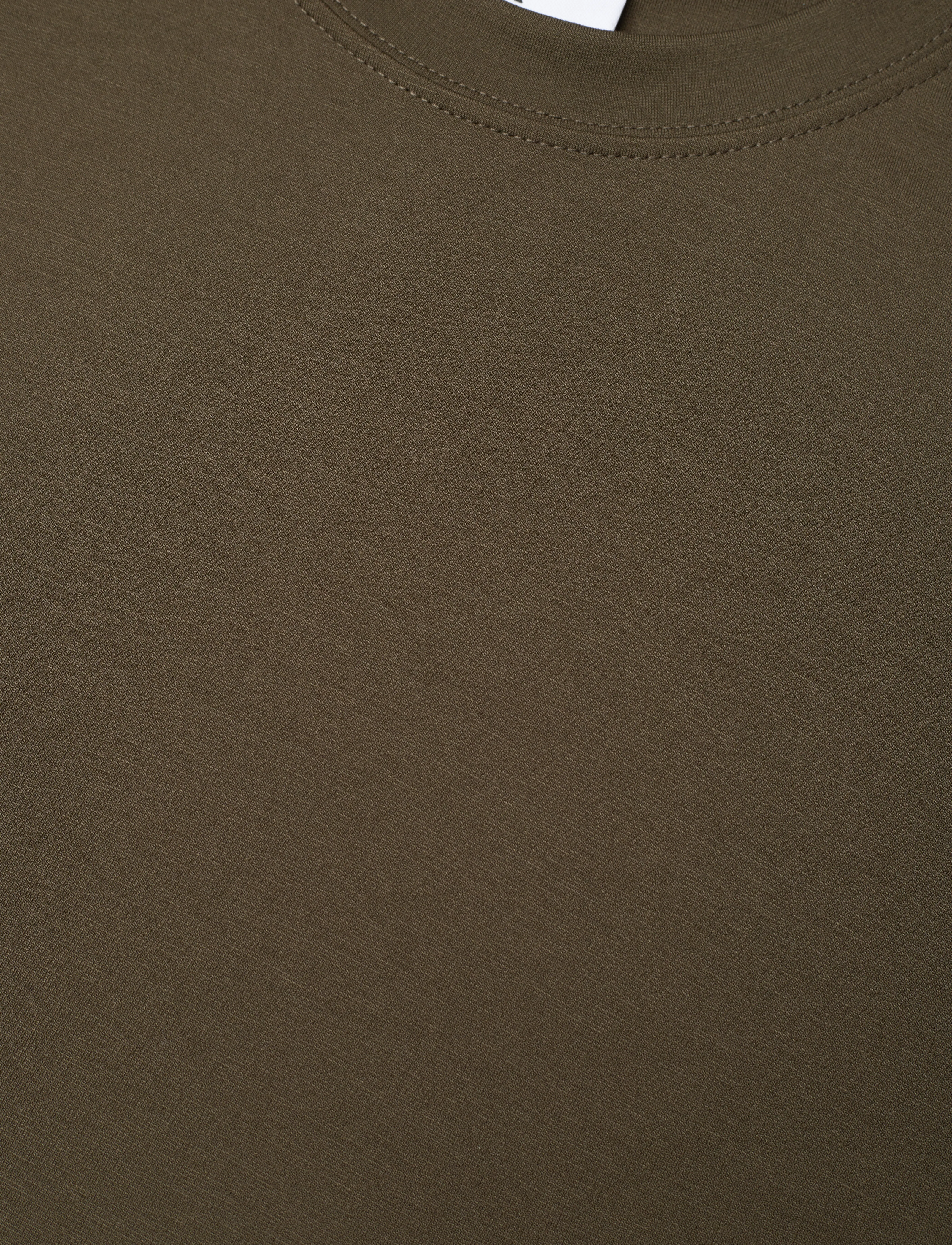 Filippa K - Long T-Shirt Dress - dark khaki - 3