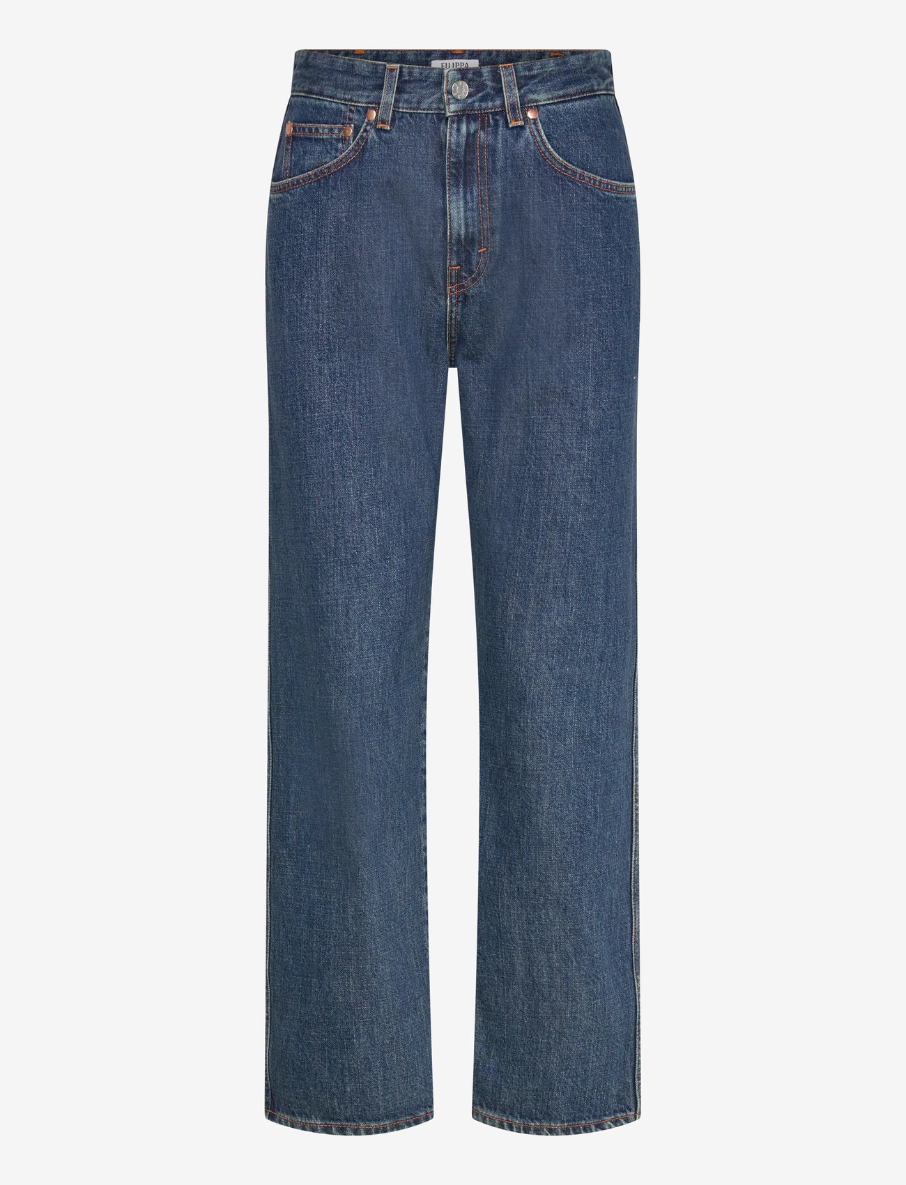 Filippa K - High Waisted Cropped Jeans - sirge säärega teksad - washed mid blue - 0