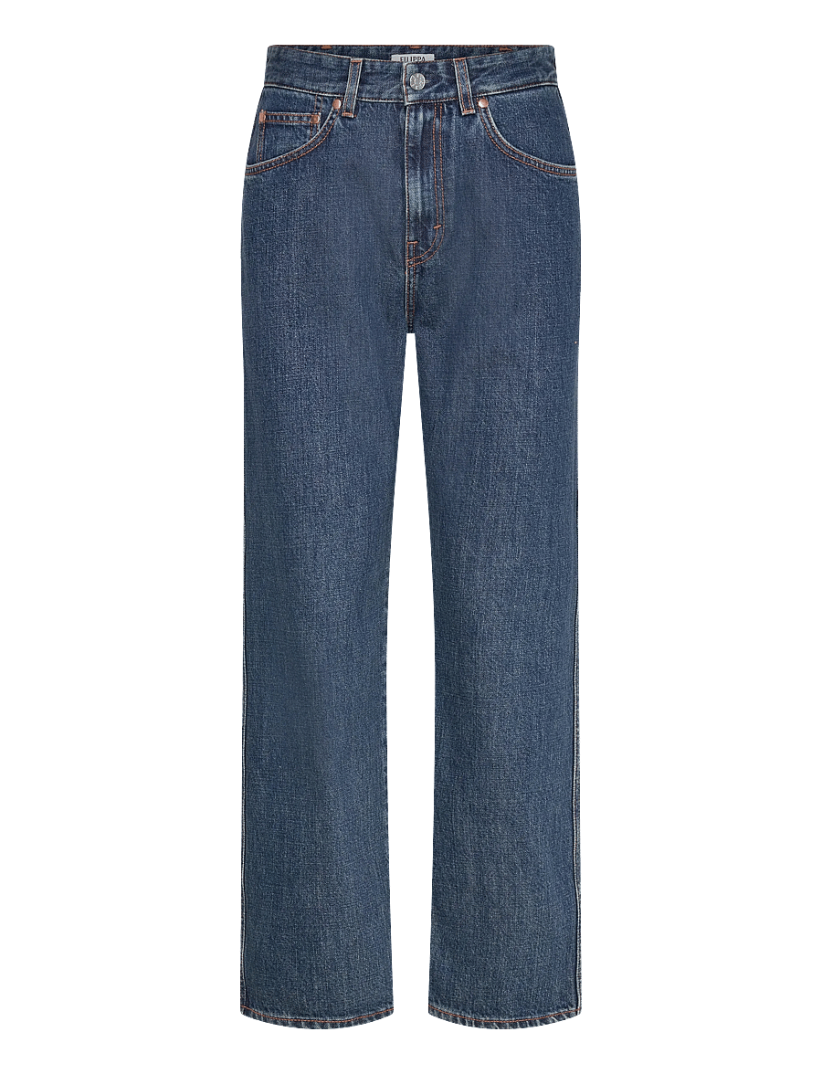 Filippa K - High Waisted Cropped Jeans - straight jeans - washed mid blue - 1