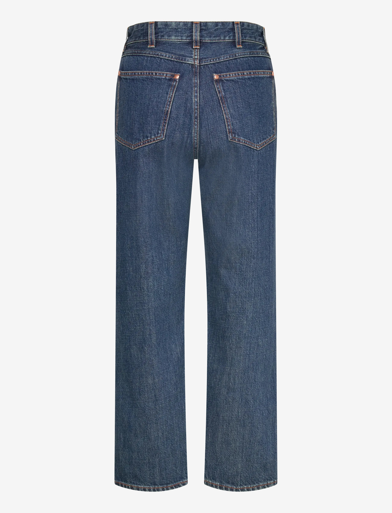 Filippa K - High Waisted Cropped Jeans - sirge säärega teksad - washed mid blue - 1