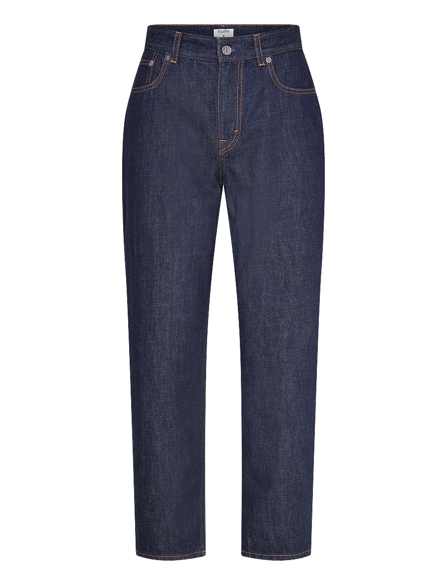 Filippa K - Cropped Tapered Jeans - tapered jeans - rinsed blue wash - 0