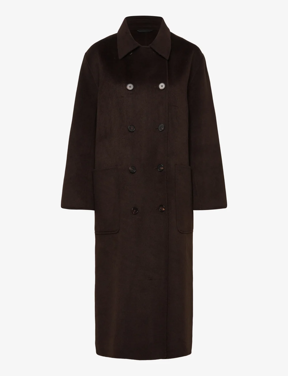 Filippa K - Amelia Doublé Coat - ullkappor - dark chocolate - 0