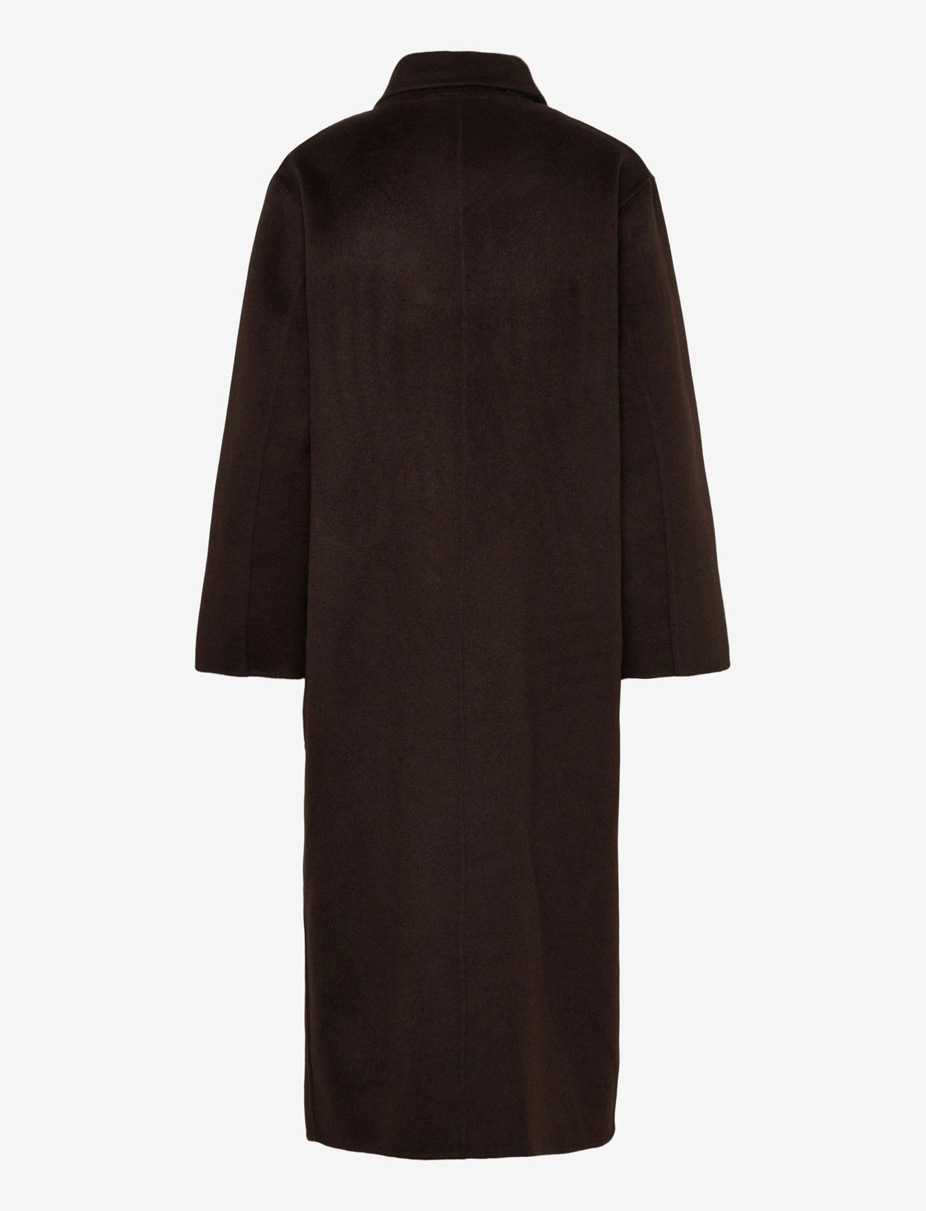 Filippa K - Amelia Doublé Coat - wollmäntel - dark chocolate - 1