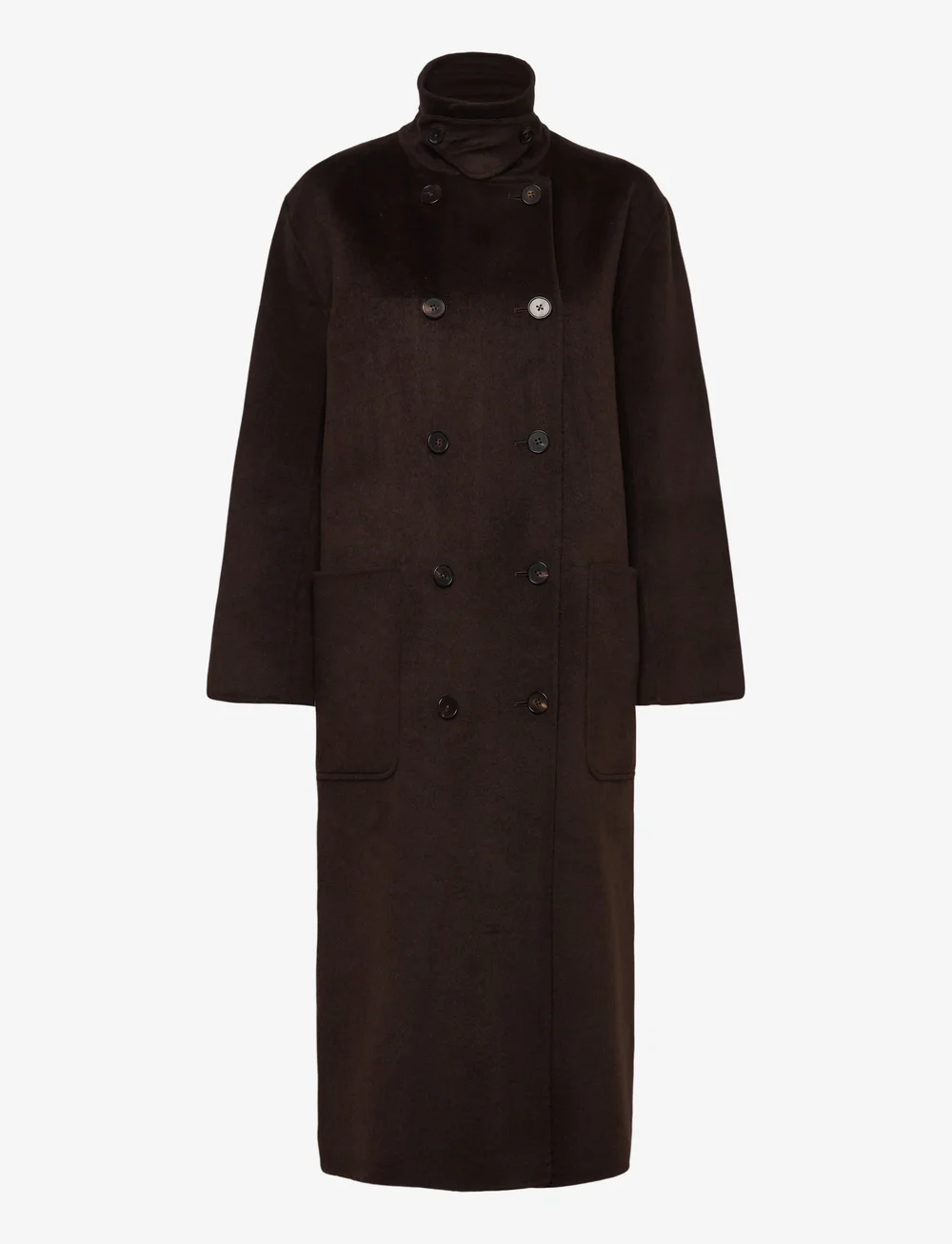 Filippa K - Amelia Doublé Coat - ullkappor - dark chocolate - 2