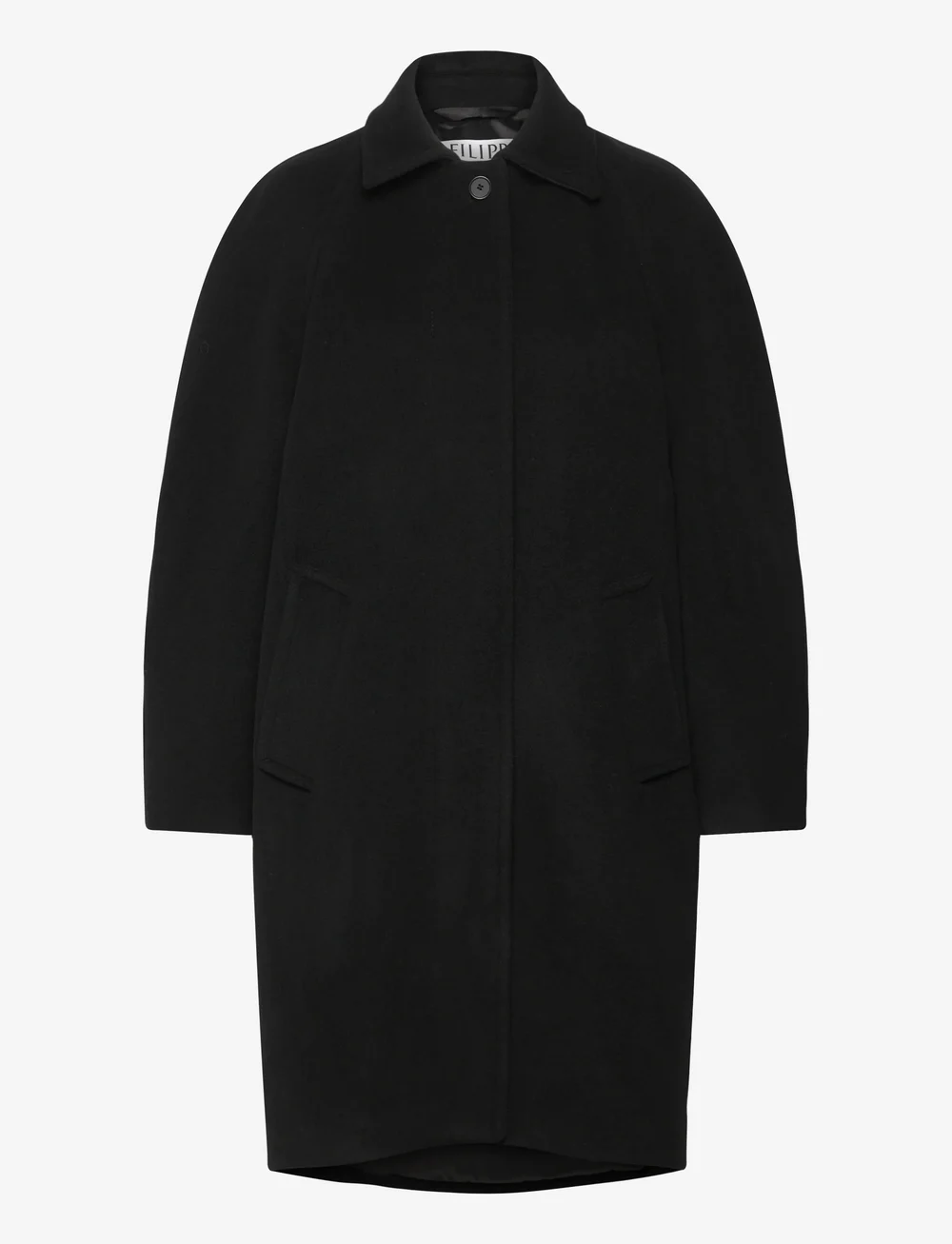 Filippa K - Cocoon Coat - ullkappor - black - 0