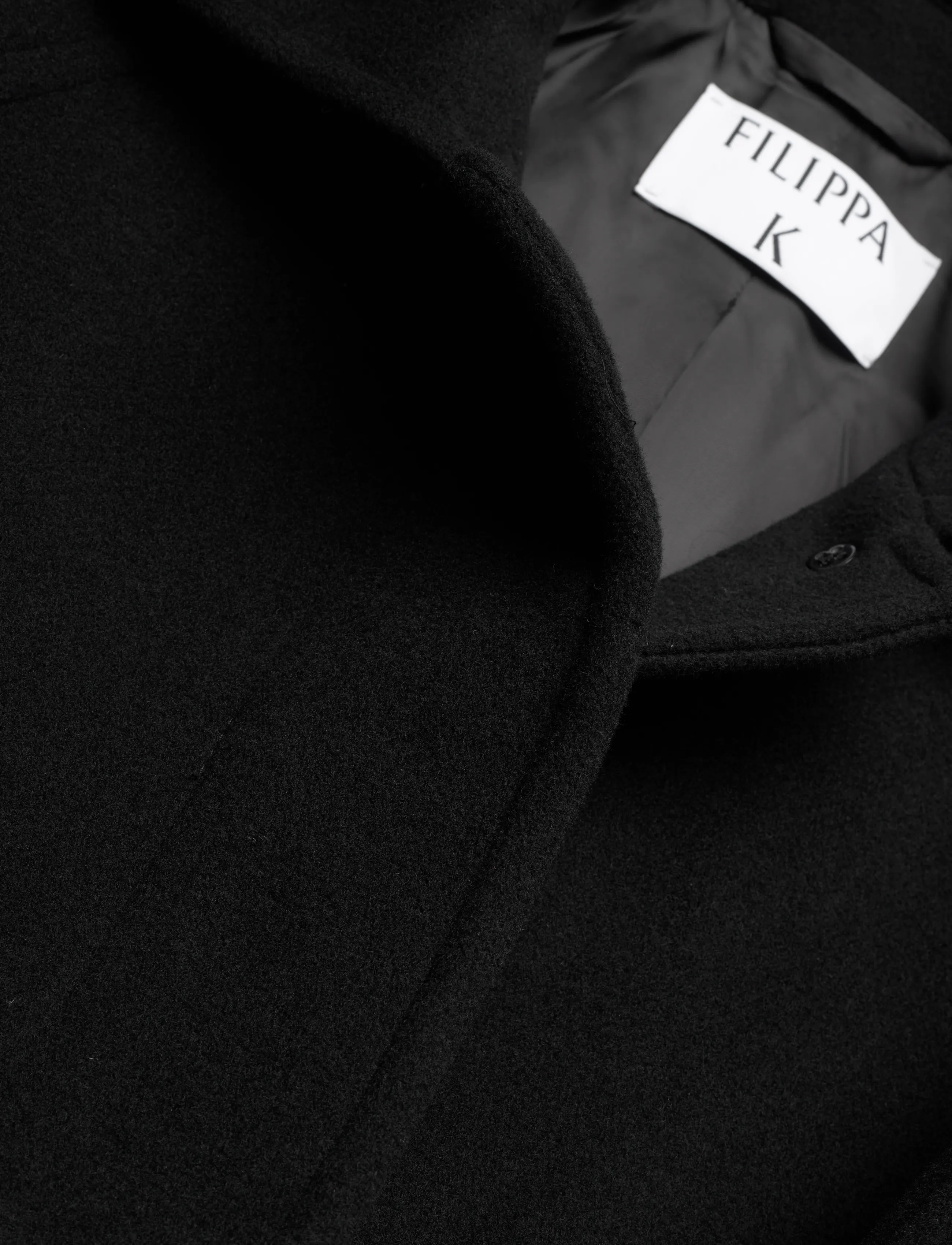 Filippa K - Cocoon Coat - wollmäntel - black - 2