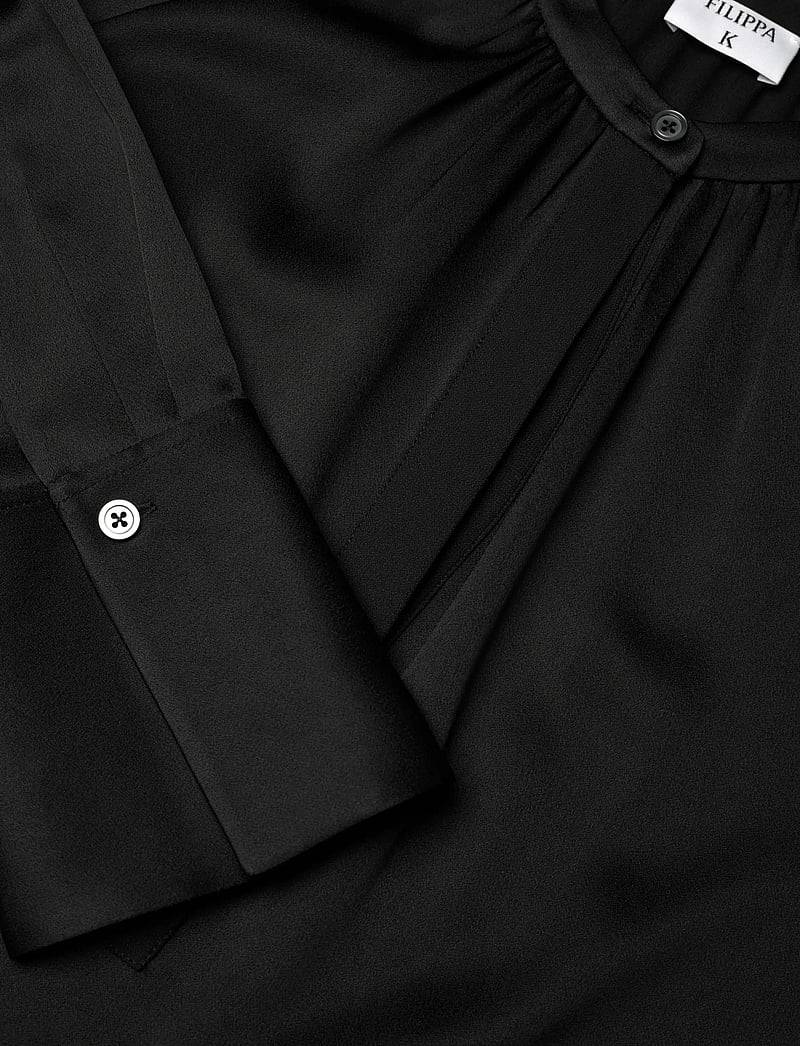 Filippa K - Gathered Raglan Dress - maxiklänningar - black - 3