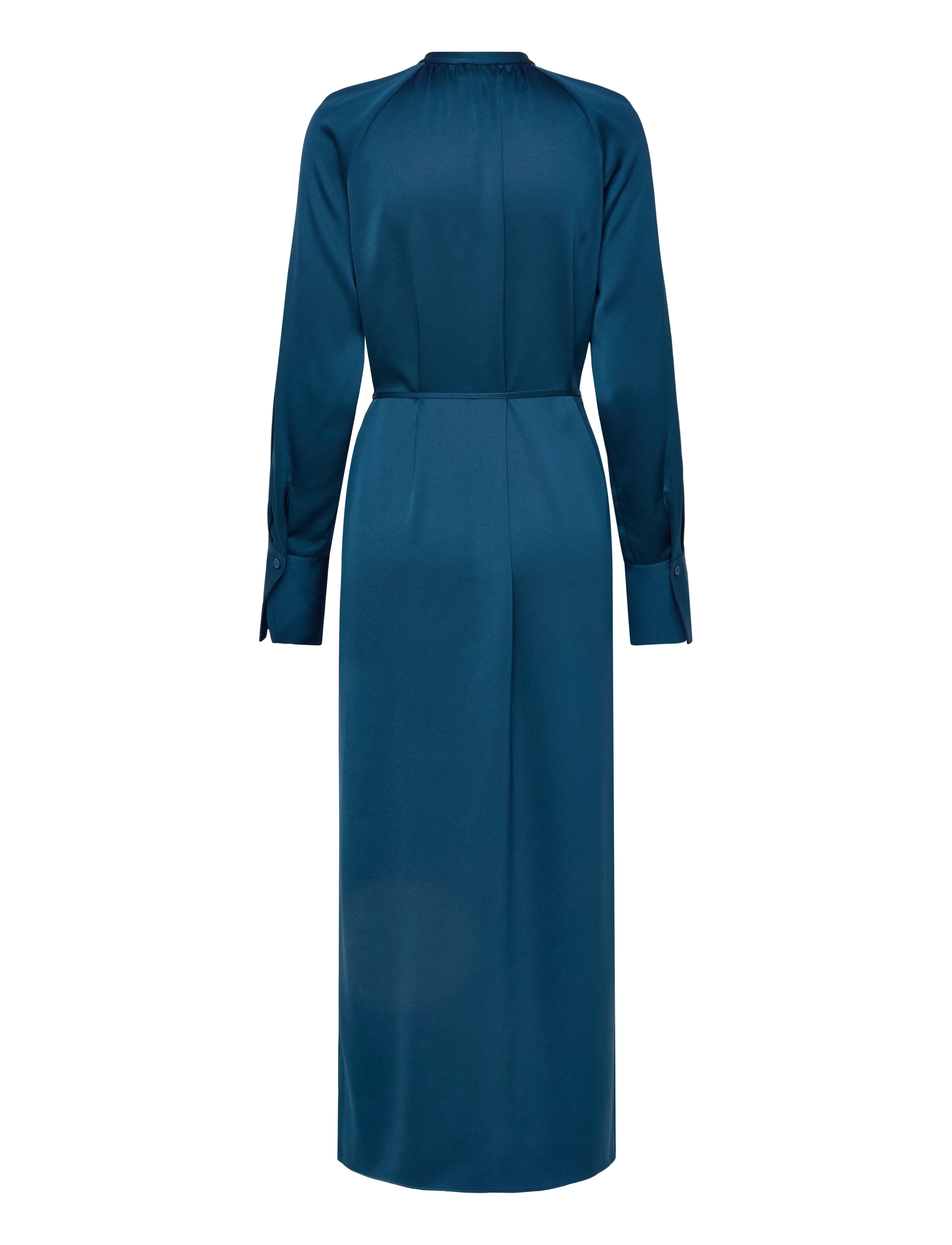 Filippa K - Gathered Raglan Dress - maxiklänningar - night teal - 2