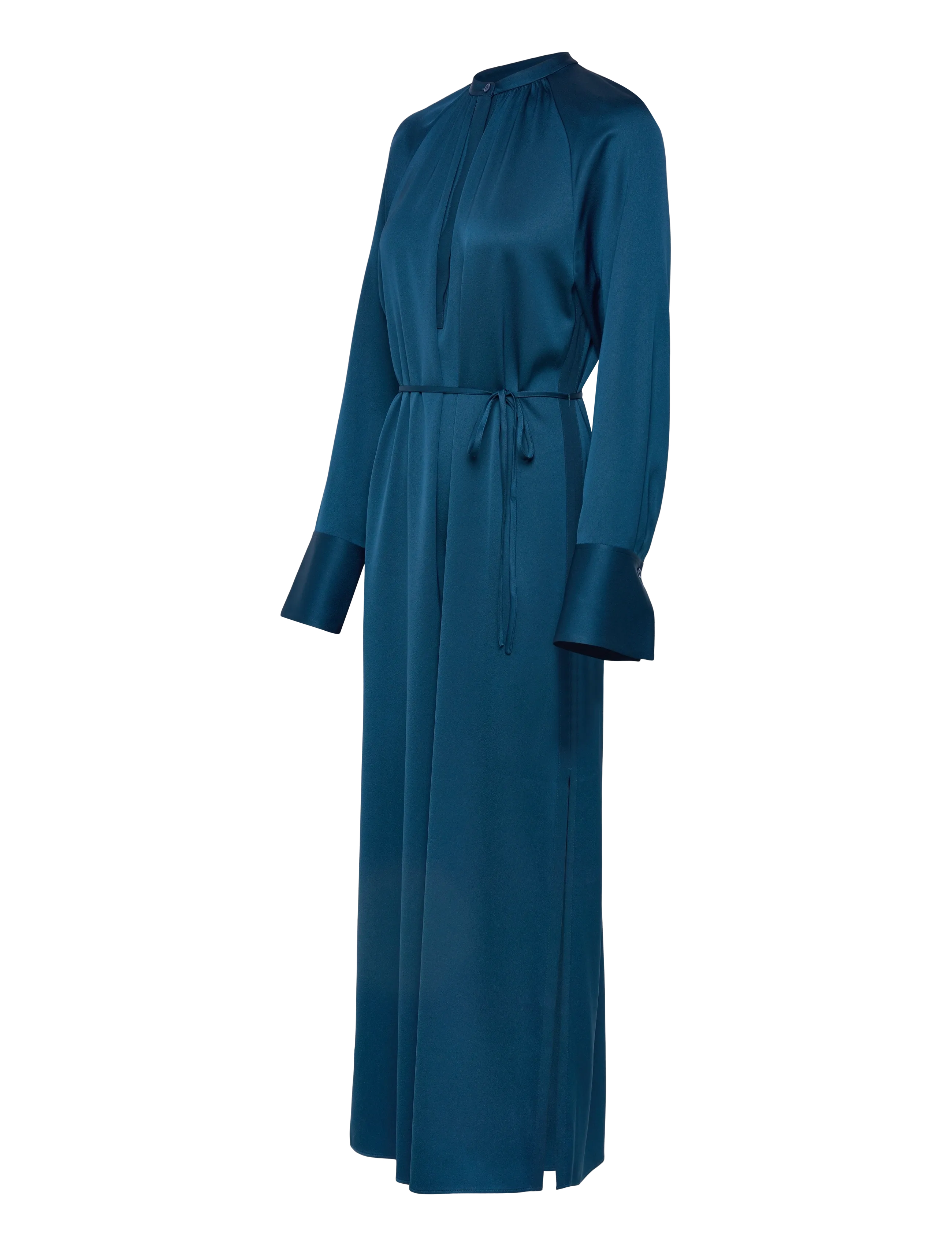 Filippa K - Gathered Raglan Dress - maxiklänningar - night teal - 3