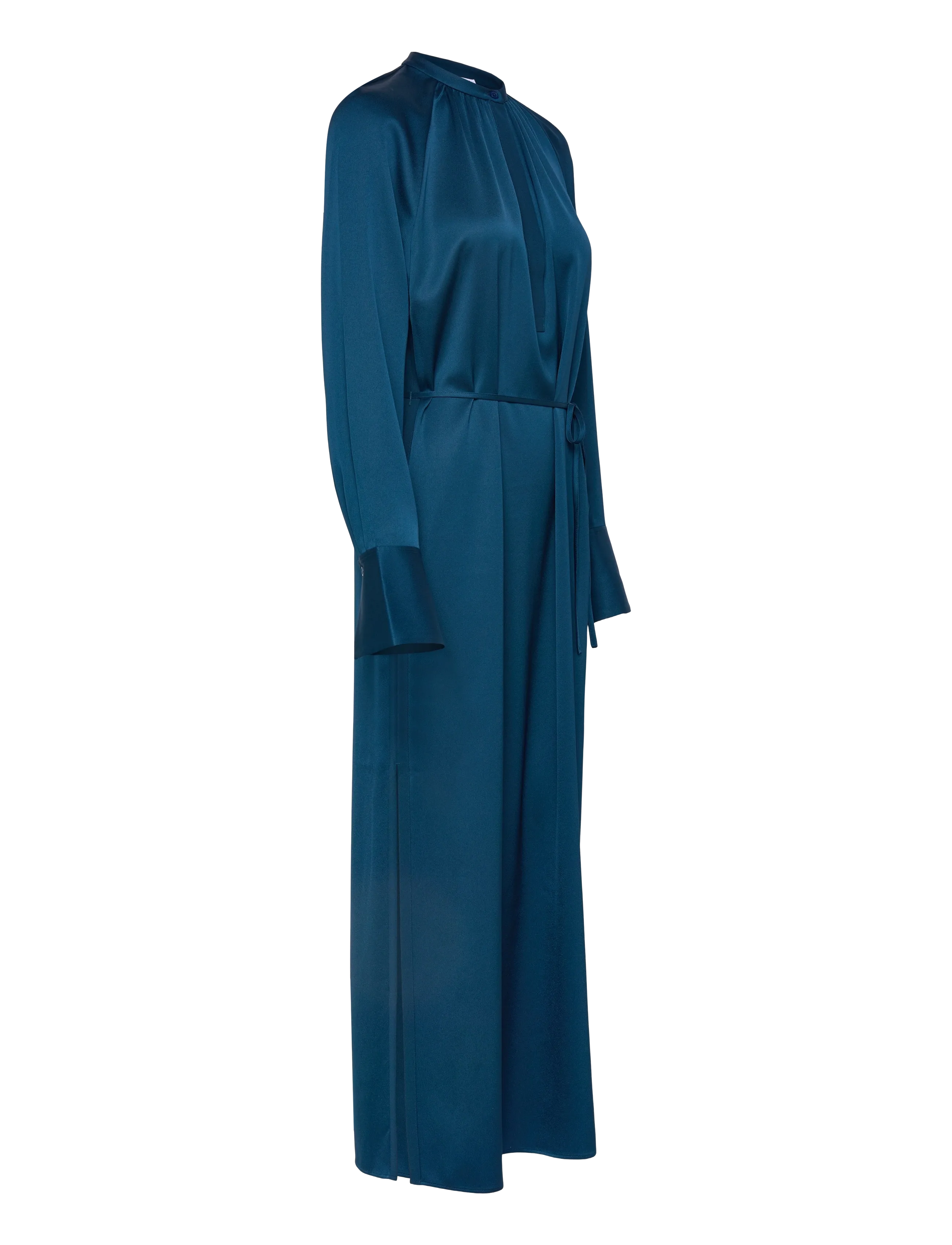 Filippa K - Gathered Raglan Dress - maxiklänningar - night teal - 4
