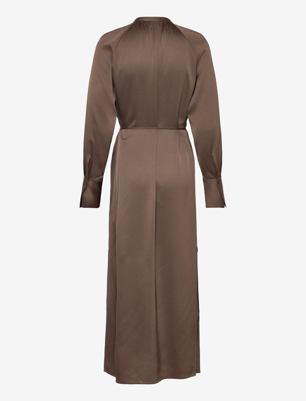 Filippa K - Gathered Raglan Dress - maxi dresses - oak brown - 1