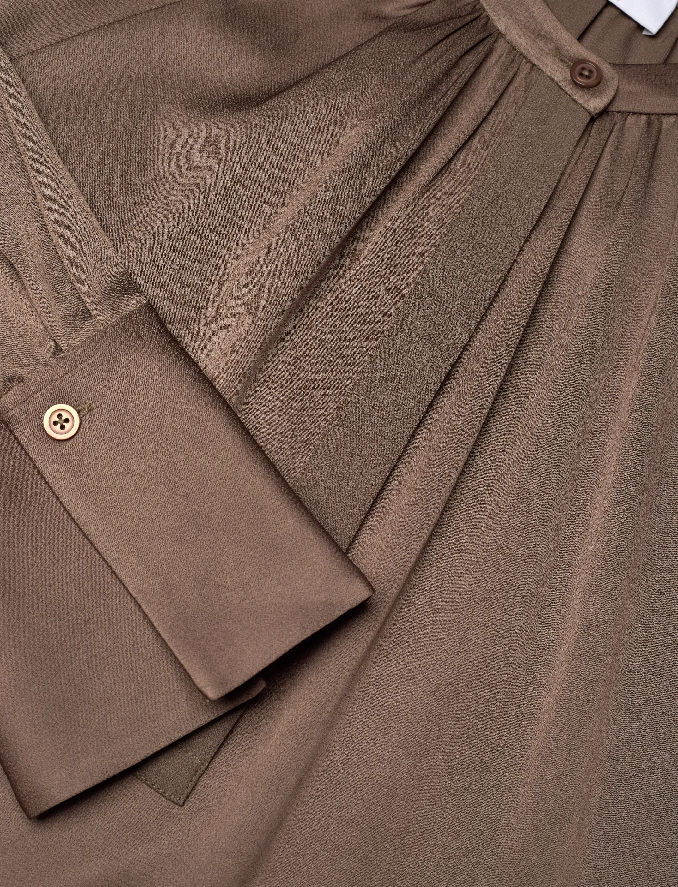 Filippa K - Gathered Raglan Dress - maxikleider - oak brown - 3