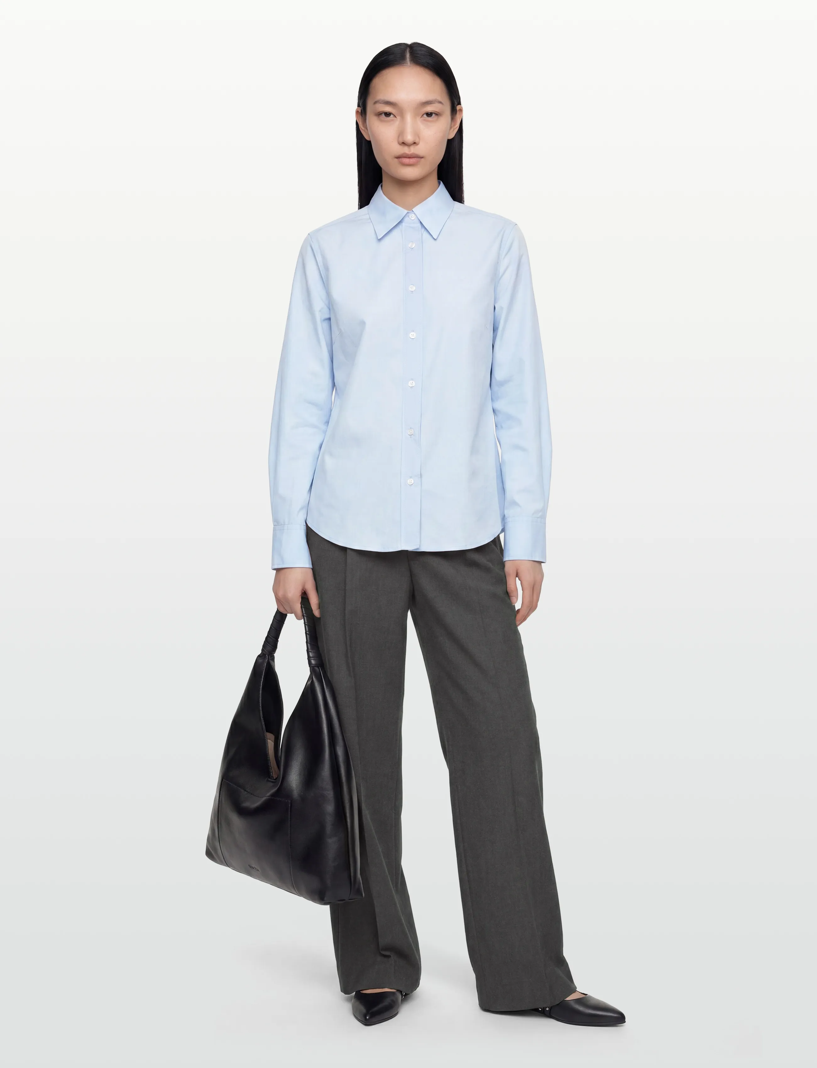 Filippa K - Classic Poplin Shirt - jeansskjortor - light blue - 0
