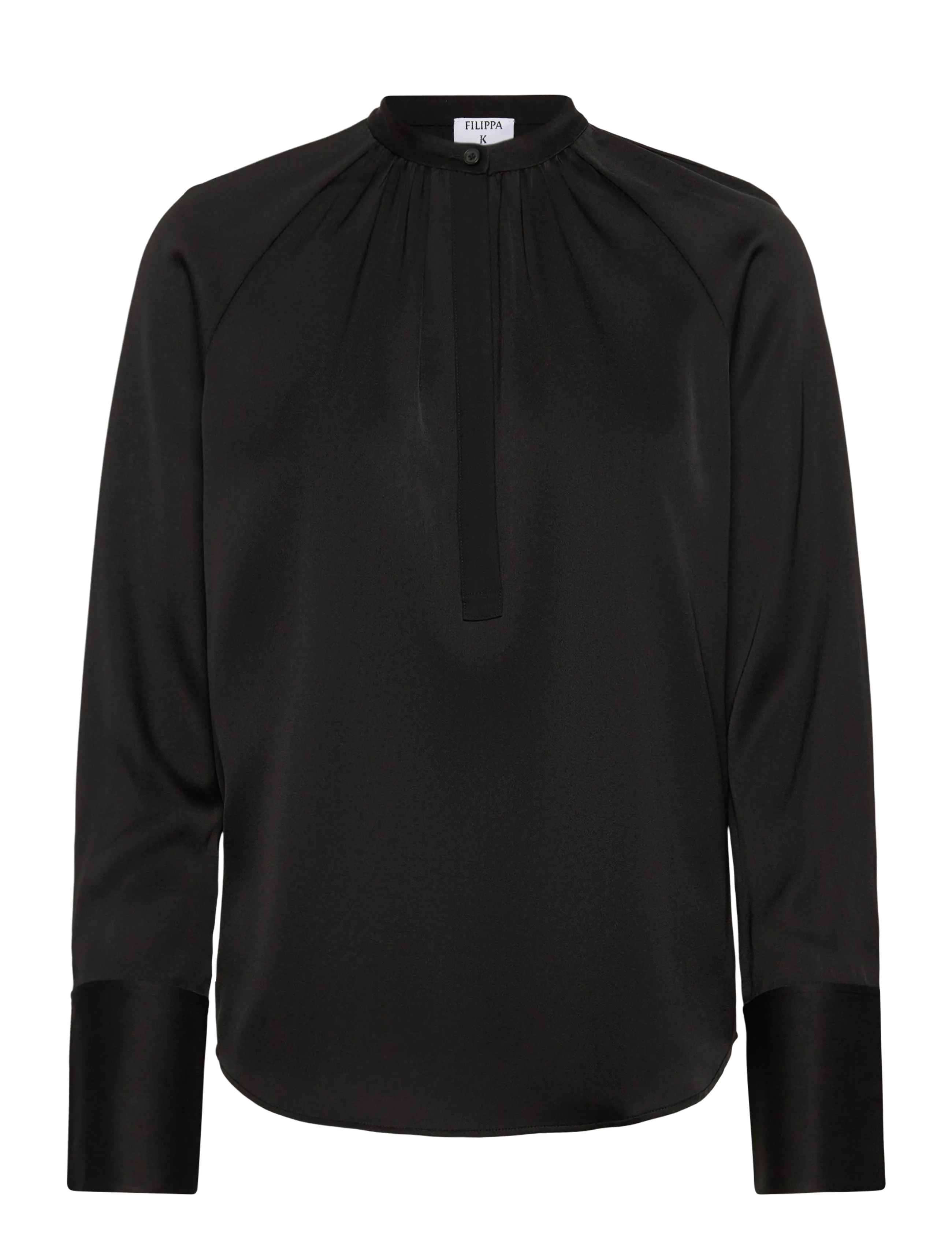 Filippa K Gathered Raglan Blouse - Bluser - BLACK / black