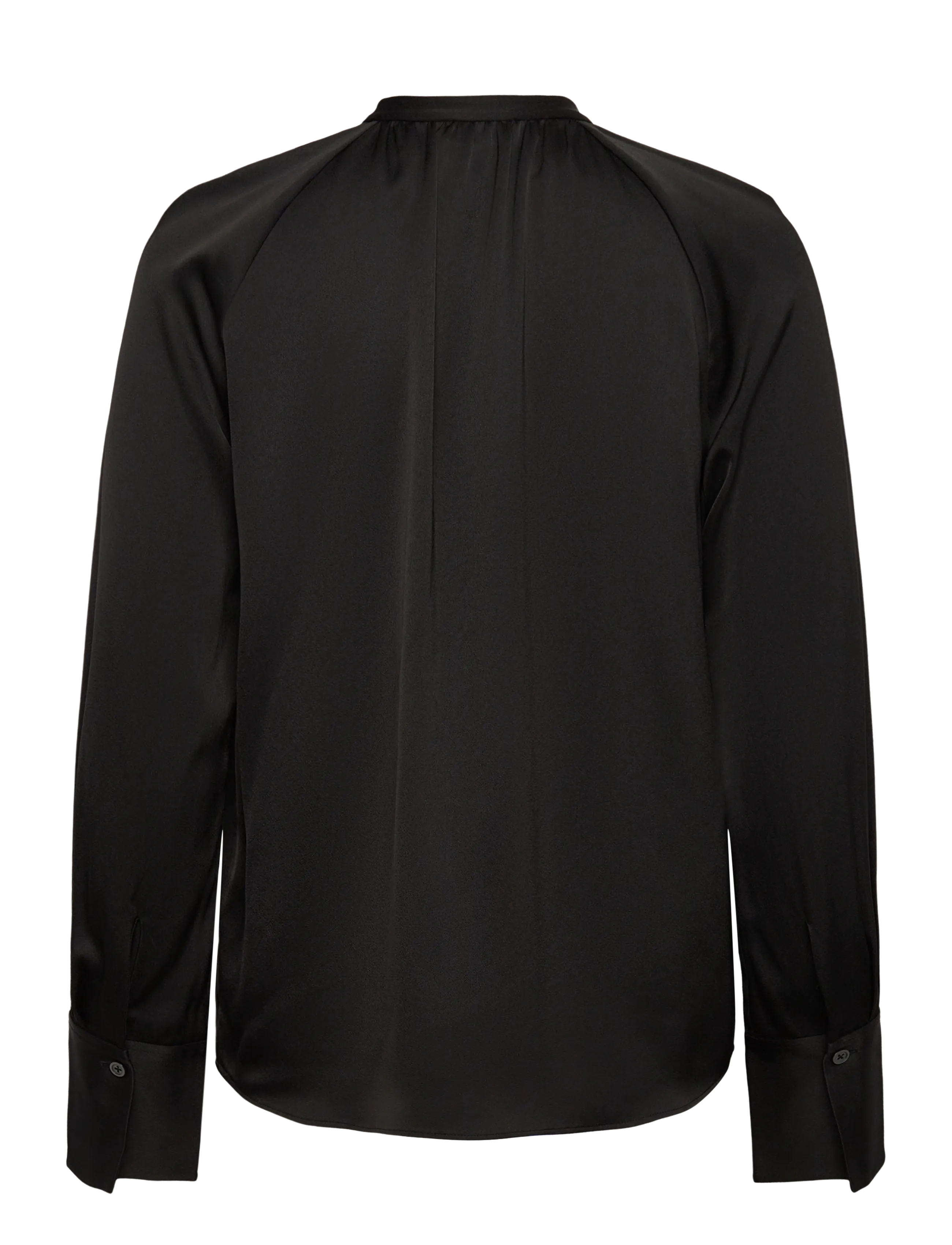 Filippa K - Gathered Raglan Blouse - långärmade blusar - black - 1