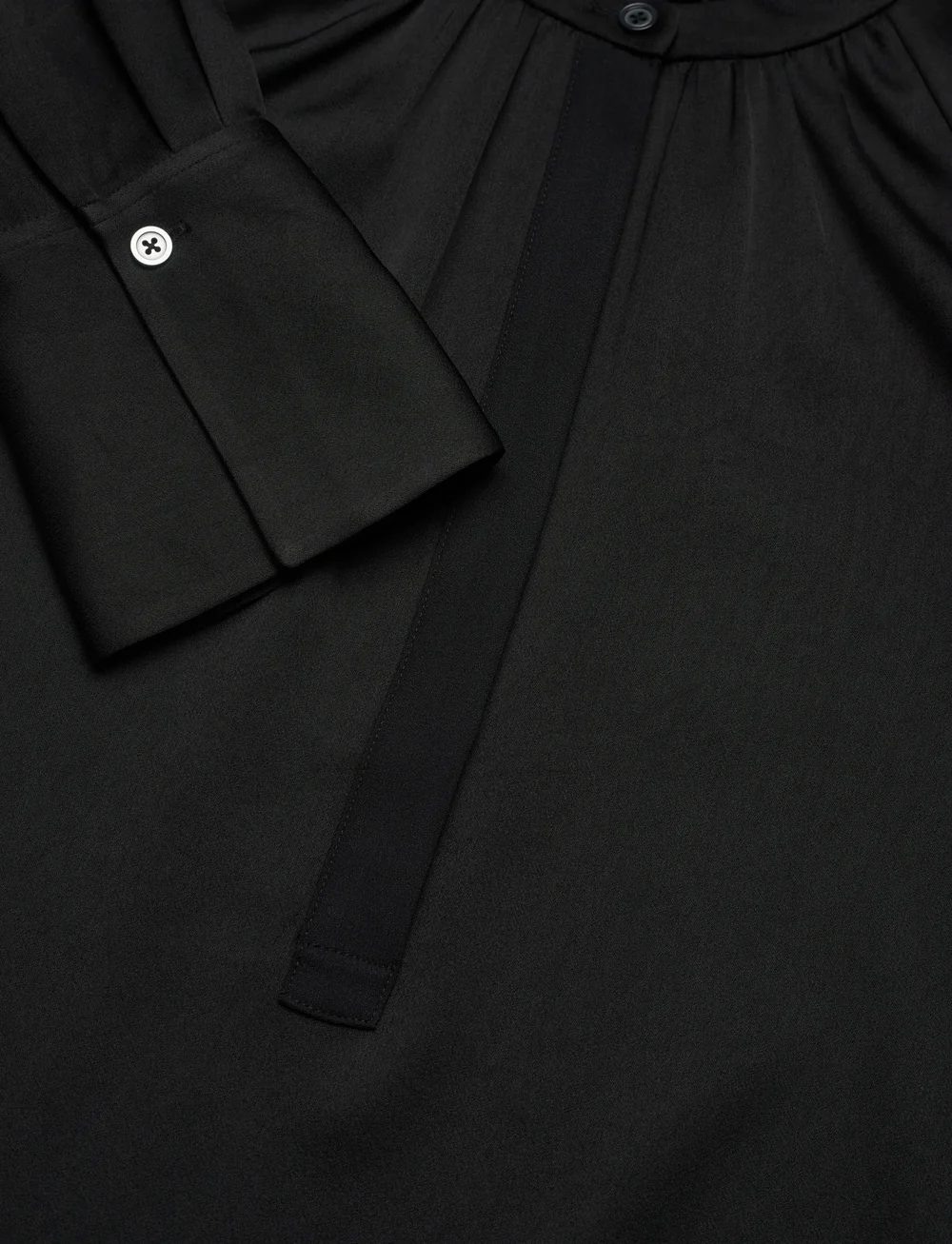 Filippa K - Gathered Raglan Blouse - pikkade varrukatega pluusid - black - 2