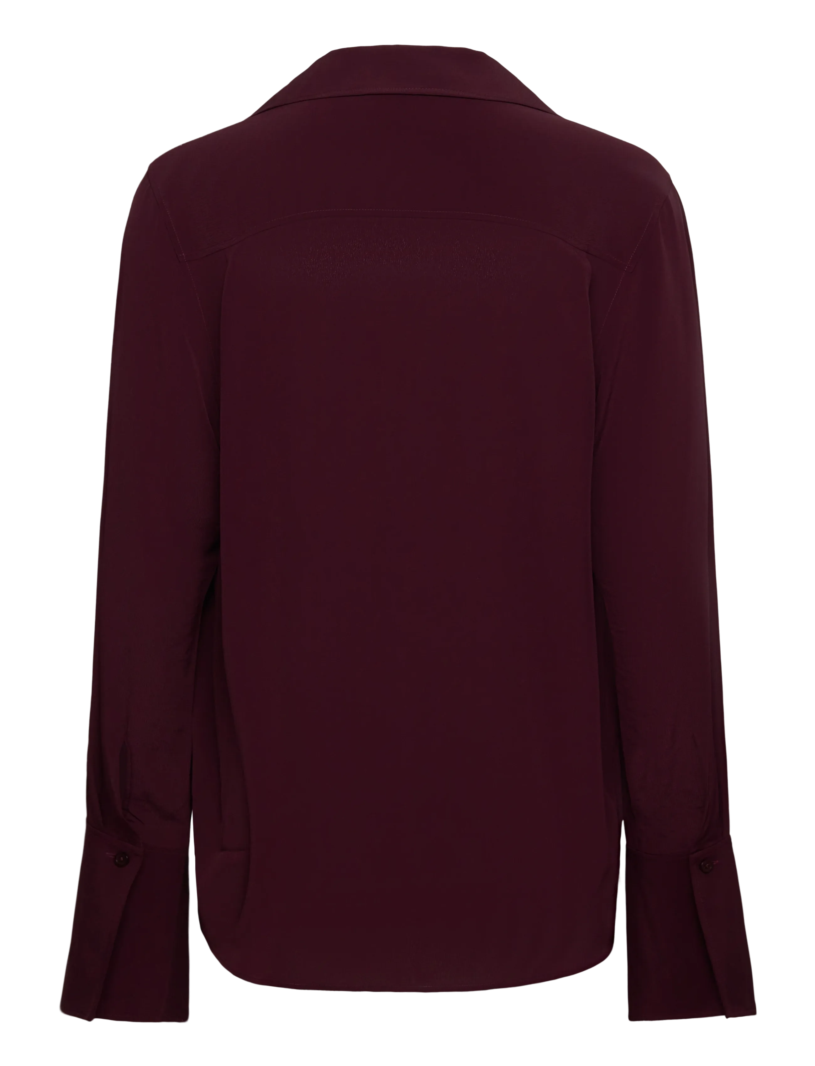 Filippa K - Half Placket Blouse - bluzki z długimi rękawami - dark burgundy - 1