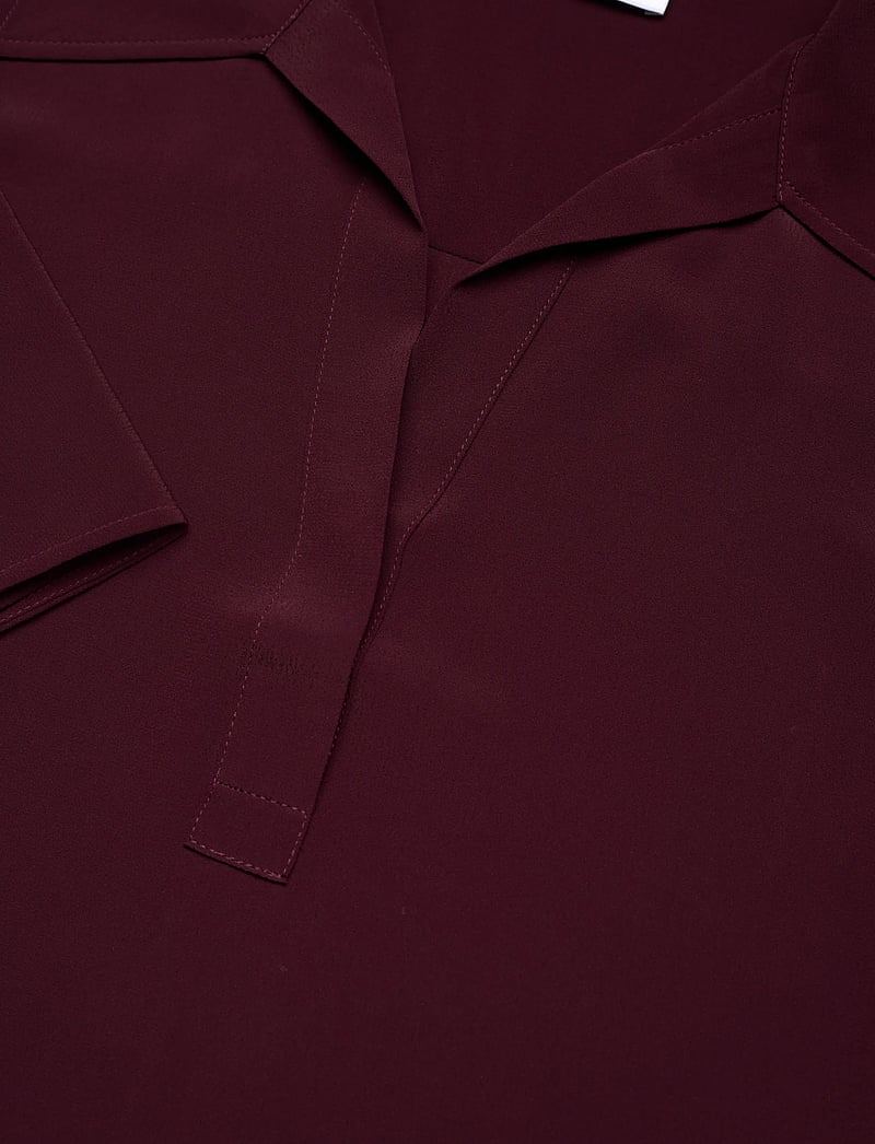 Filippa K - Half Placket Blouse - langärmlige blusen - dark burgundy - 2