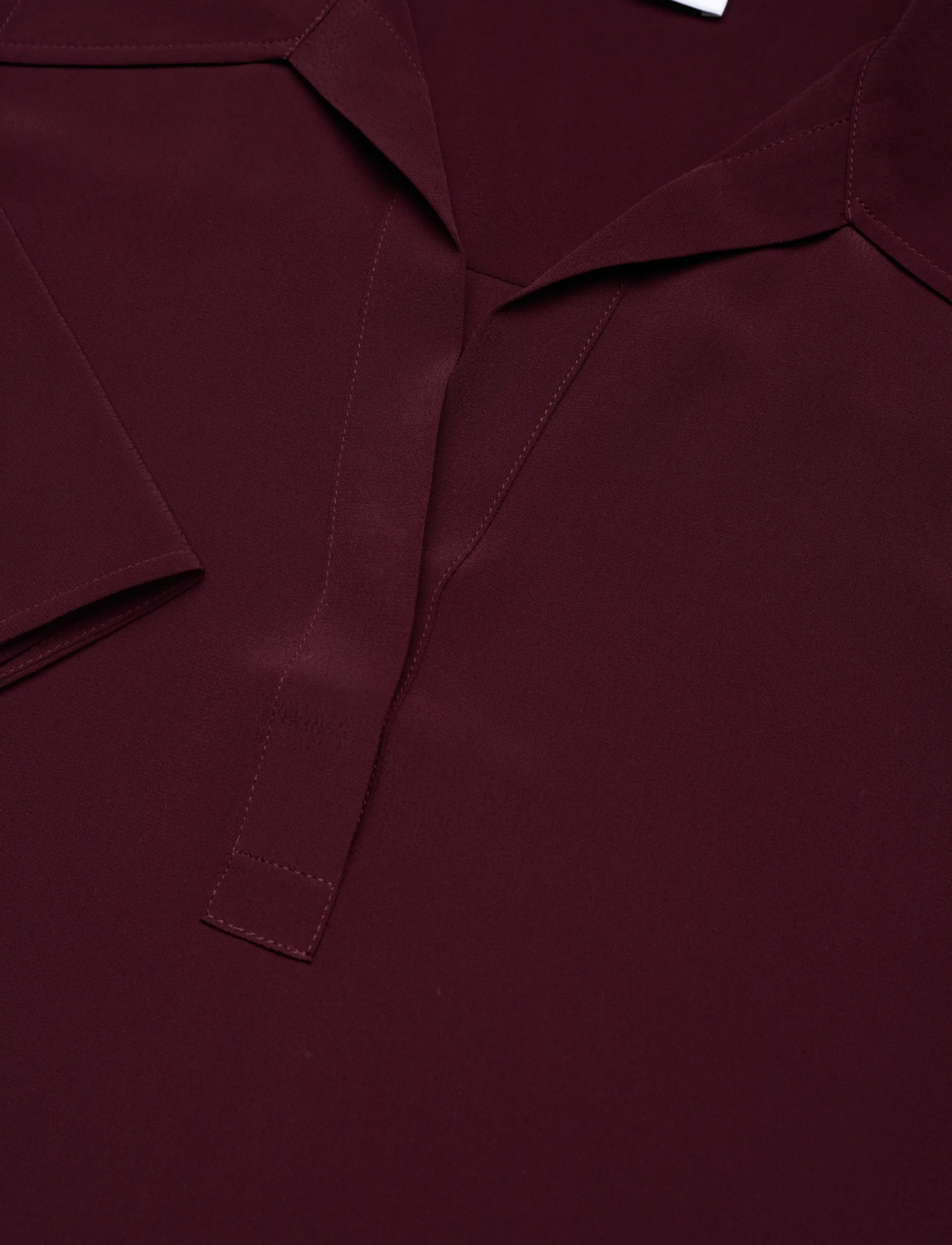 Filippa K - Half Placket Blouse - bluzki z długimi rękawami - dark burgundy - 2
