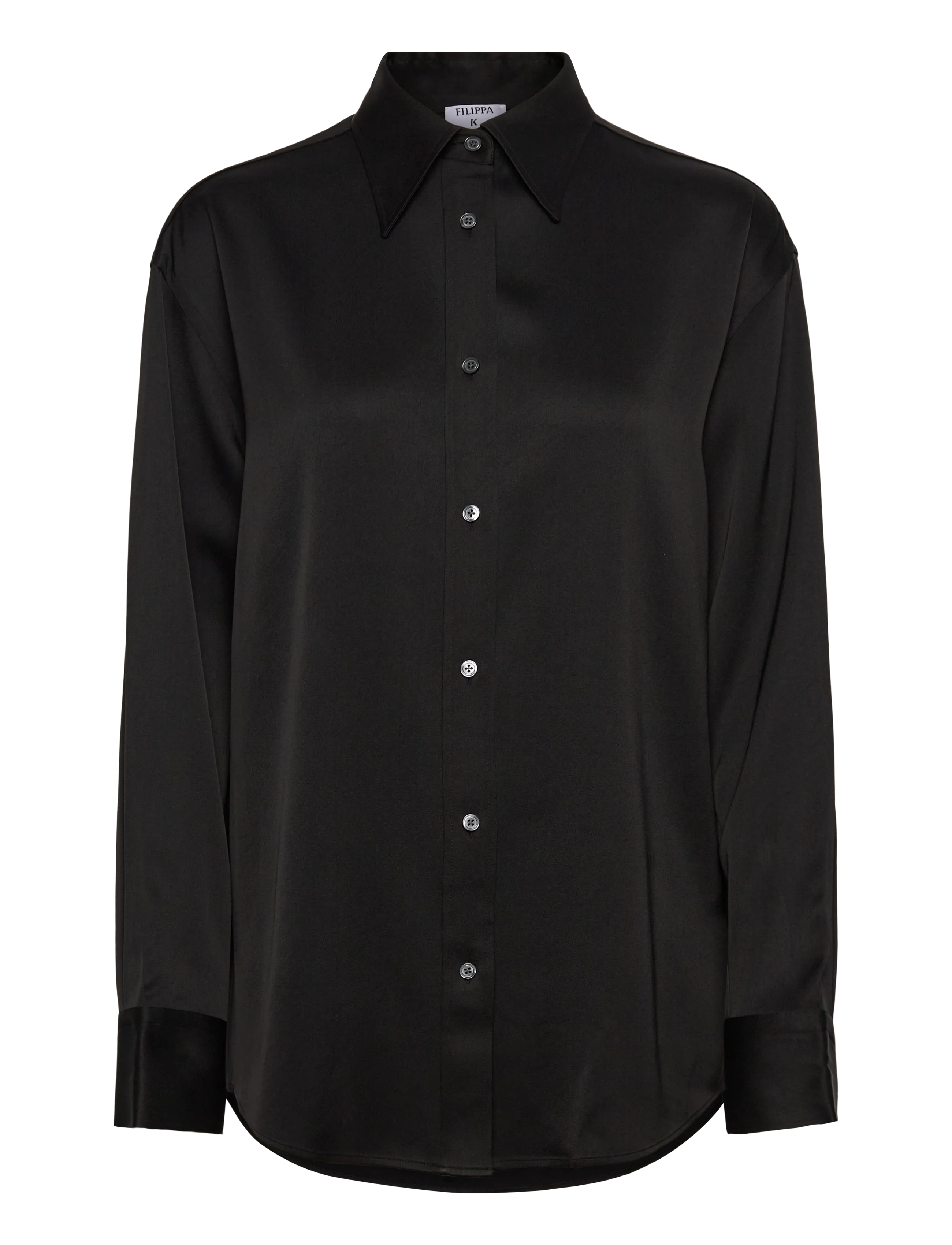 FILIPPA K Satin Shirt Schwarz - 40 - Damen