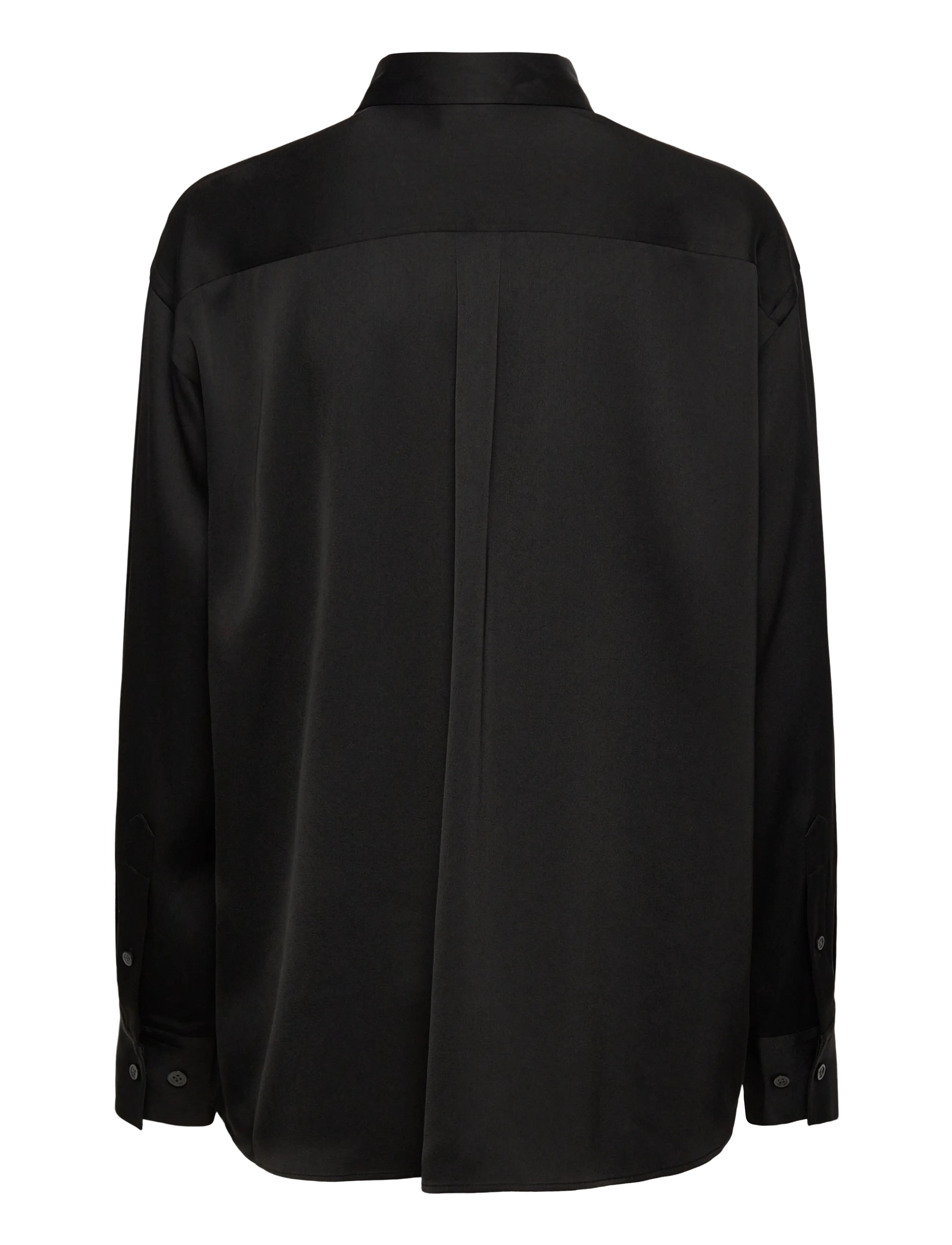 Filippa K - Turtleneck Satin Blouse - pikkade varrukatega pluusid - black - 1