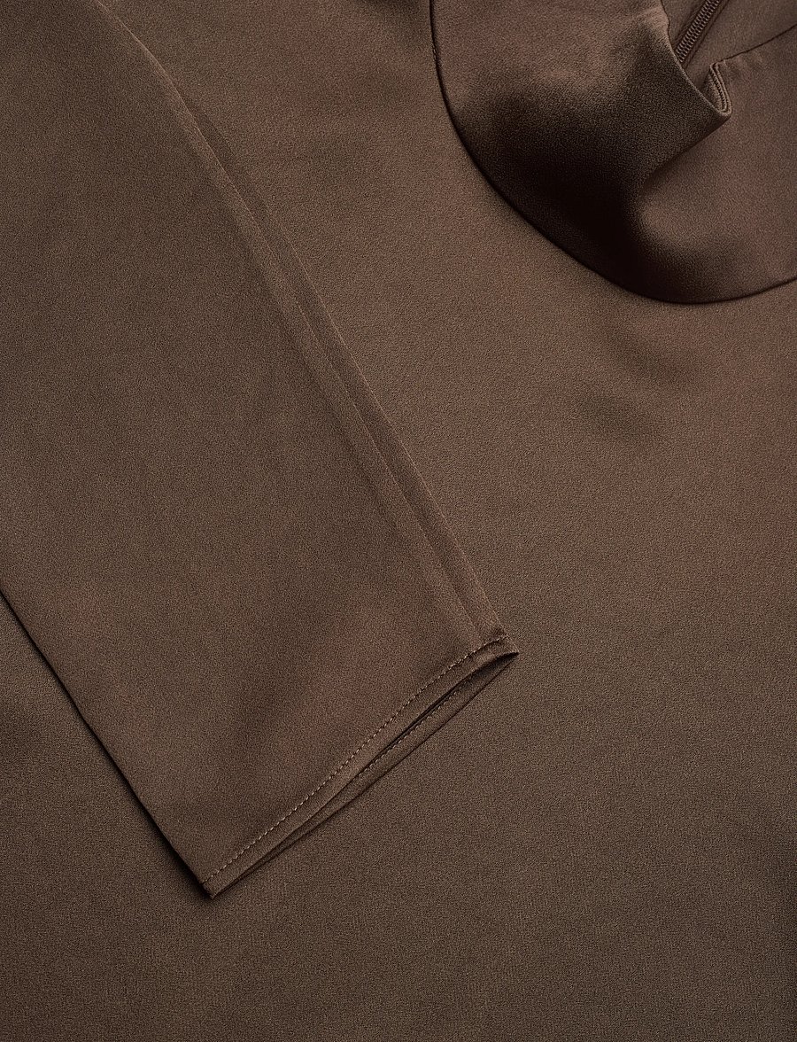 Filippa K - Satin Shirt - långärmade blusar - black - 2