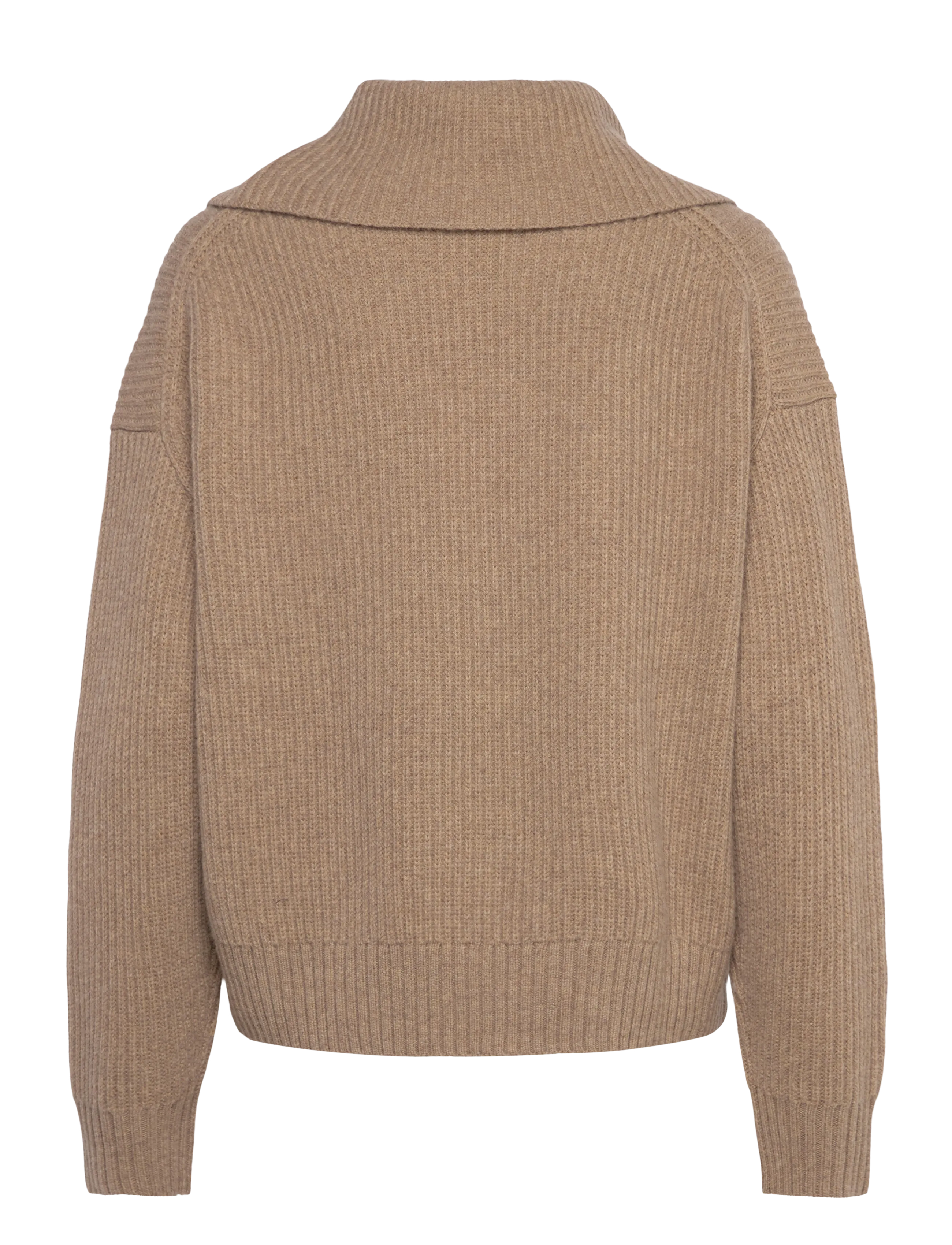 Filippa K - Ribbed Wool Half Zip Sweater - sandstone - 1
