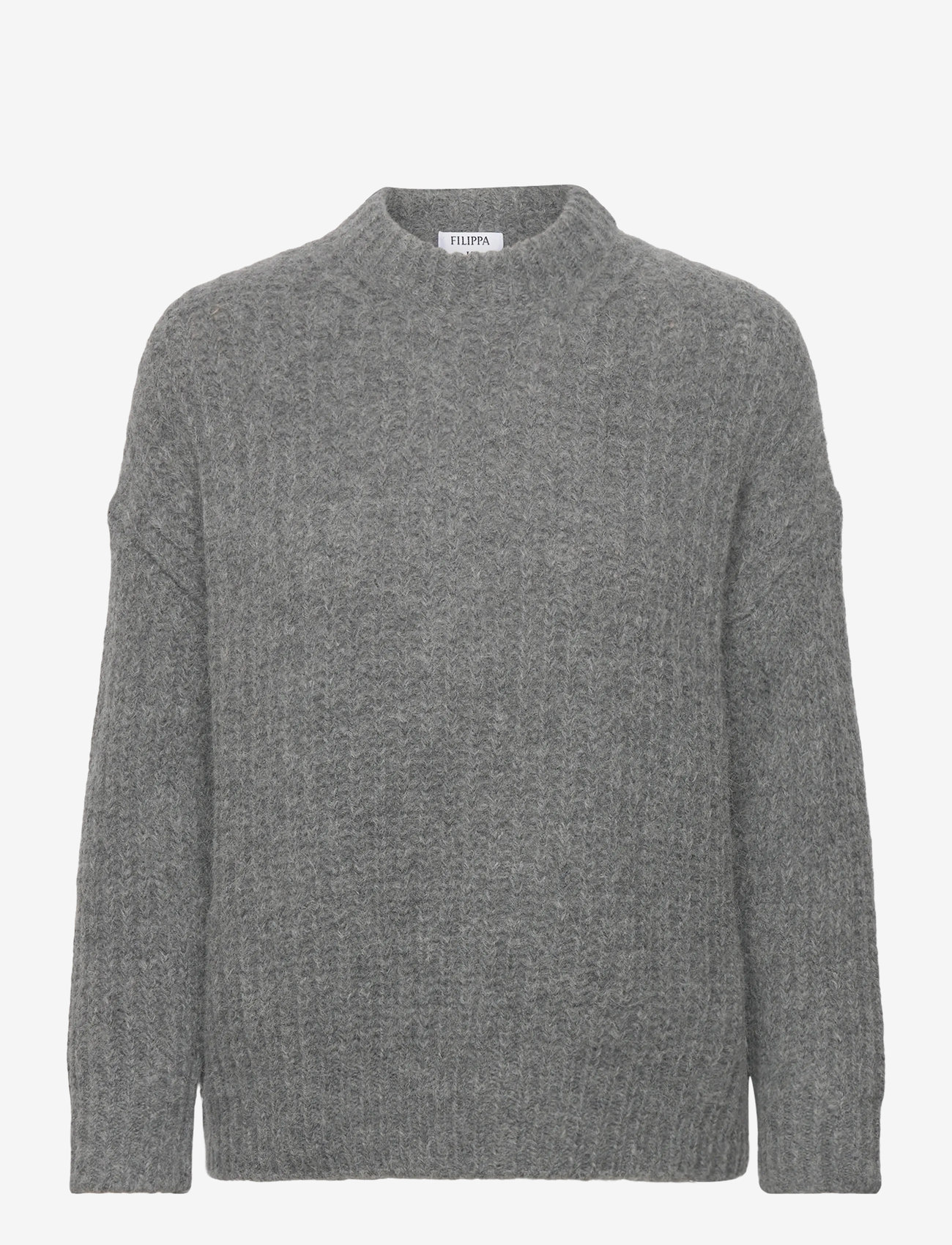 Filippa K - Soft Alpaca Sweater - neulepuserot - grey melange - 0