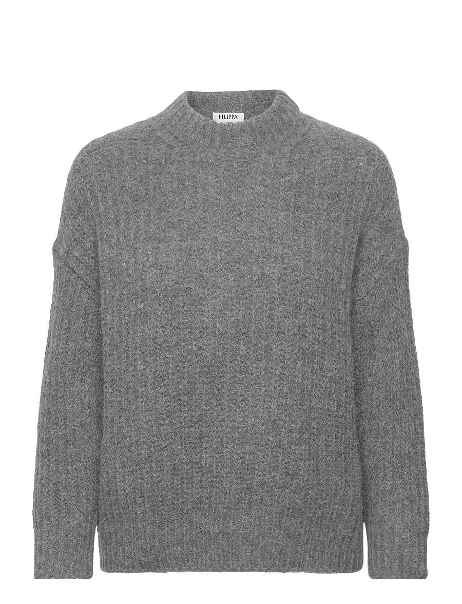 Filippa K - Soft Alpaca Sweater - pullover - grey melange - 0